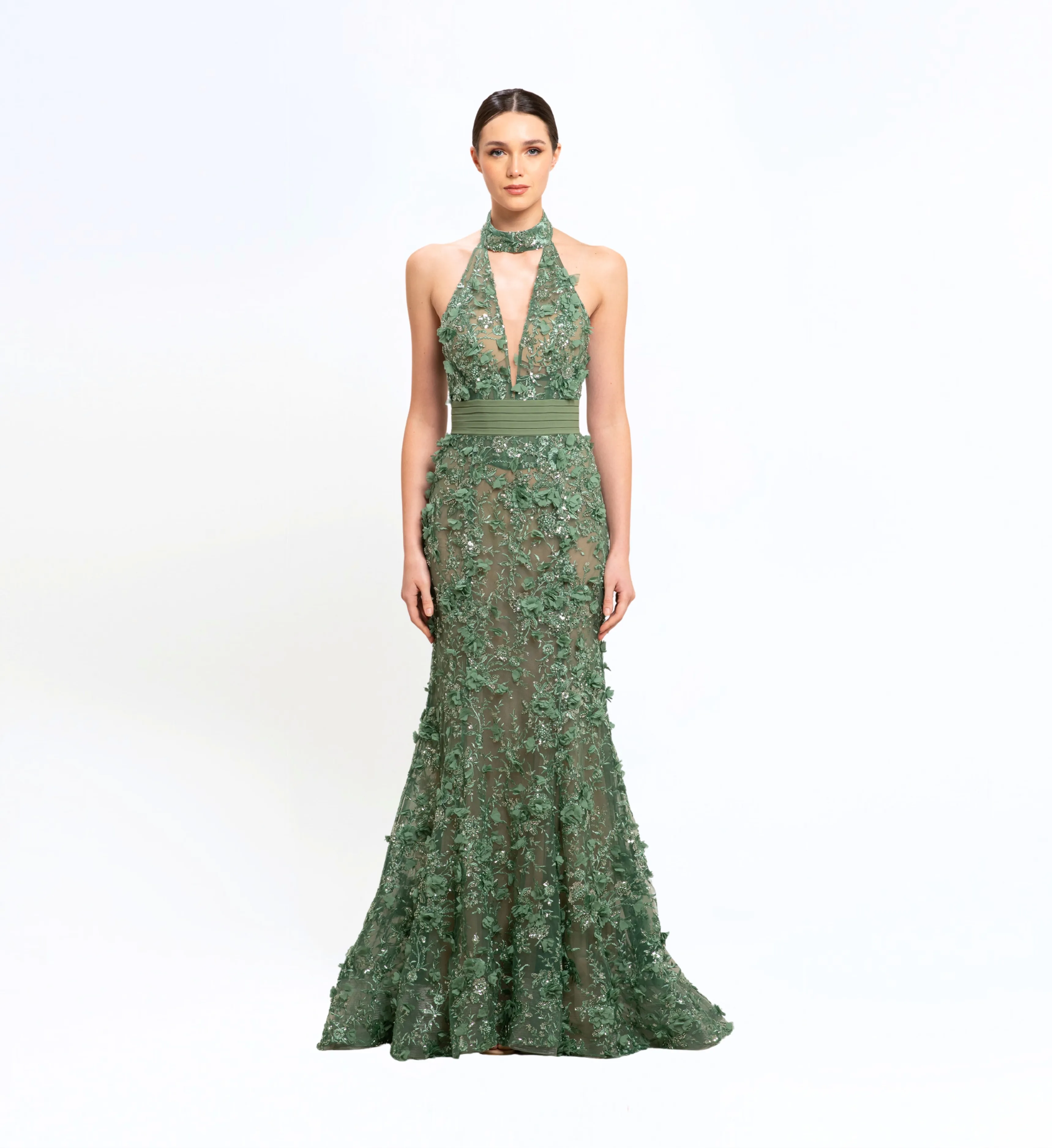 HALTER NECK LONG DRESS