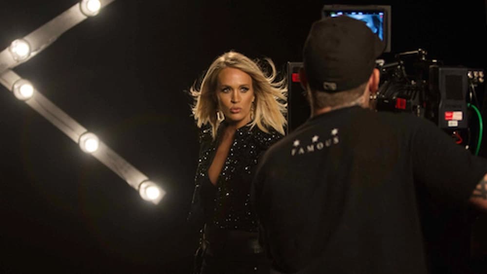 Carrie Underwood II wearing Michael Cinco
