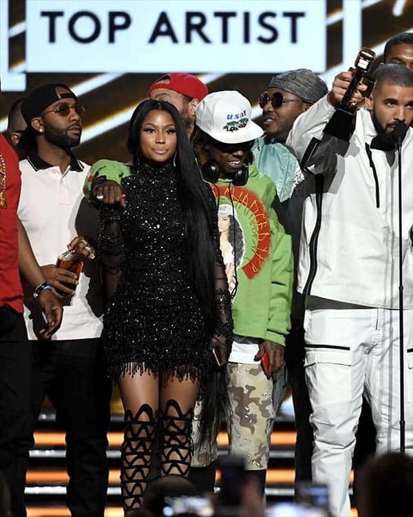 Nicki Minaj wearing Michael Cinco