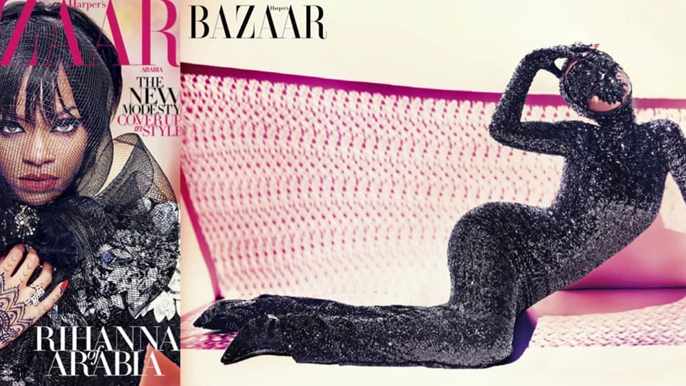 Rihanna wearing Michael Cinco