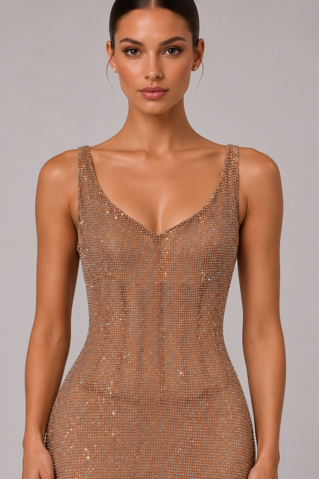 ROSE GOLD SEQUIN COLUMN GOWN