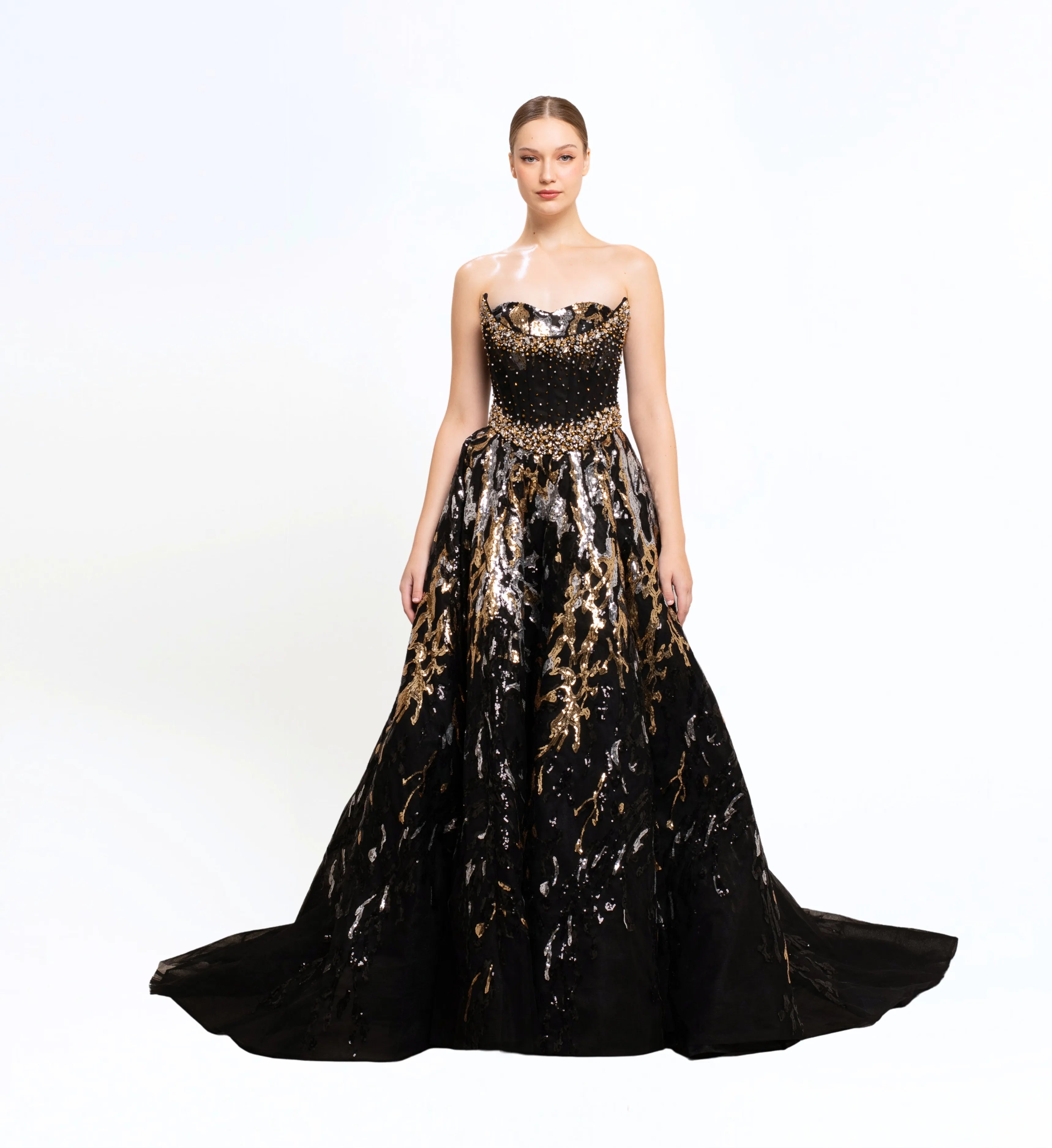 EMBELLISHED LONG DRESS