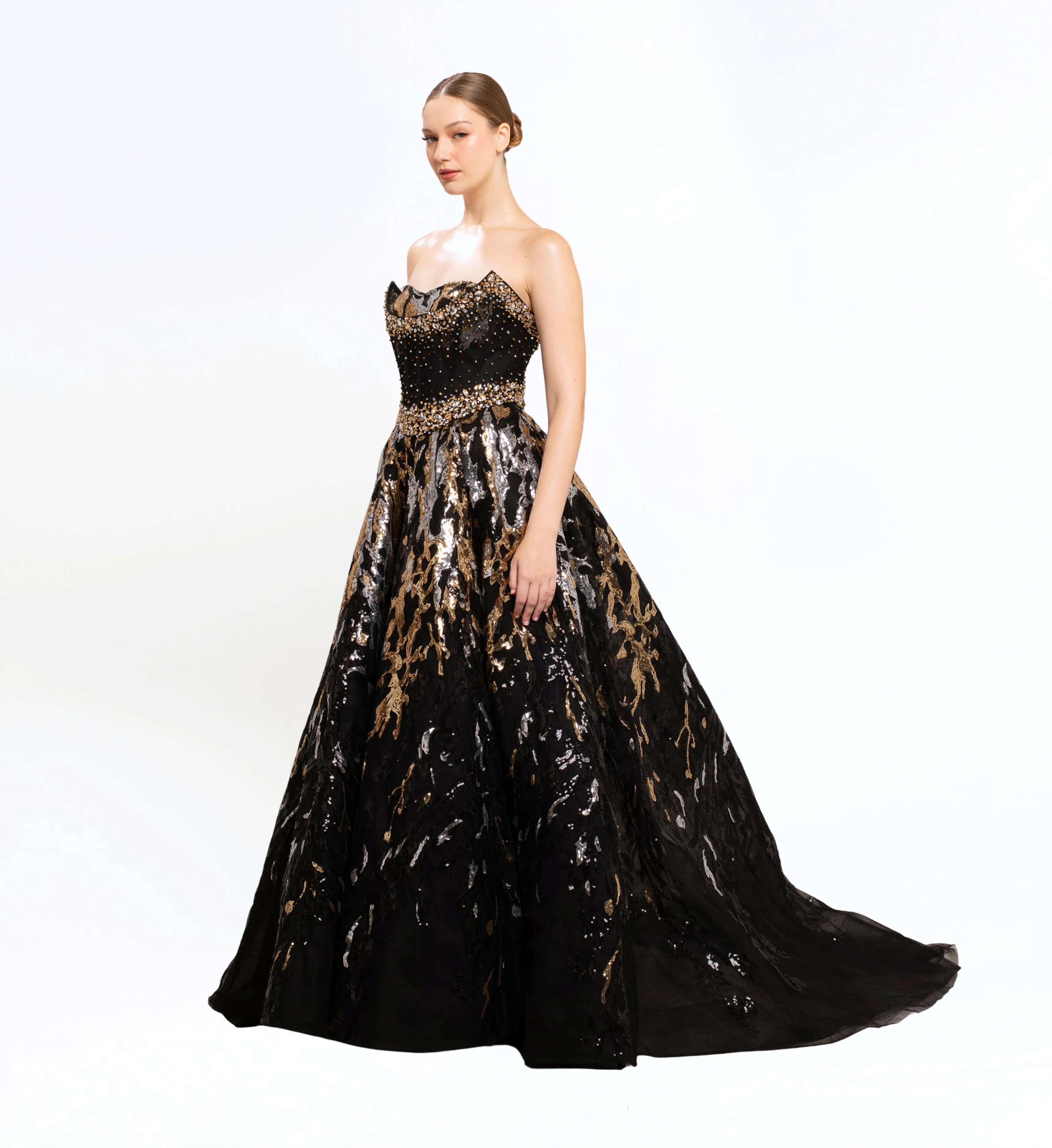EMBELLISHED LONG DRESS
