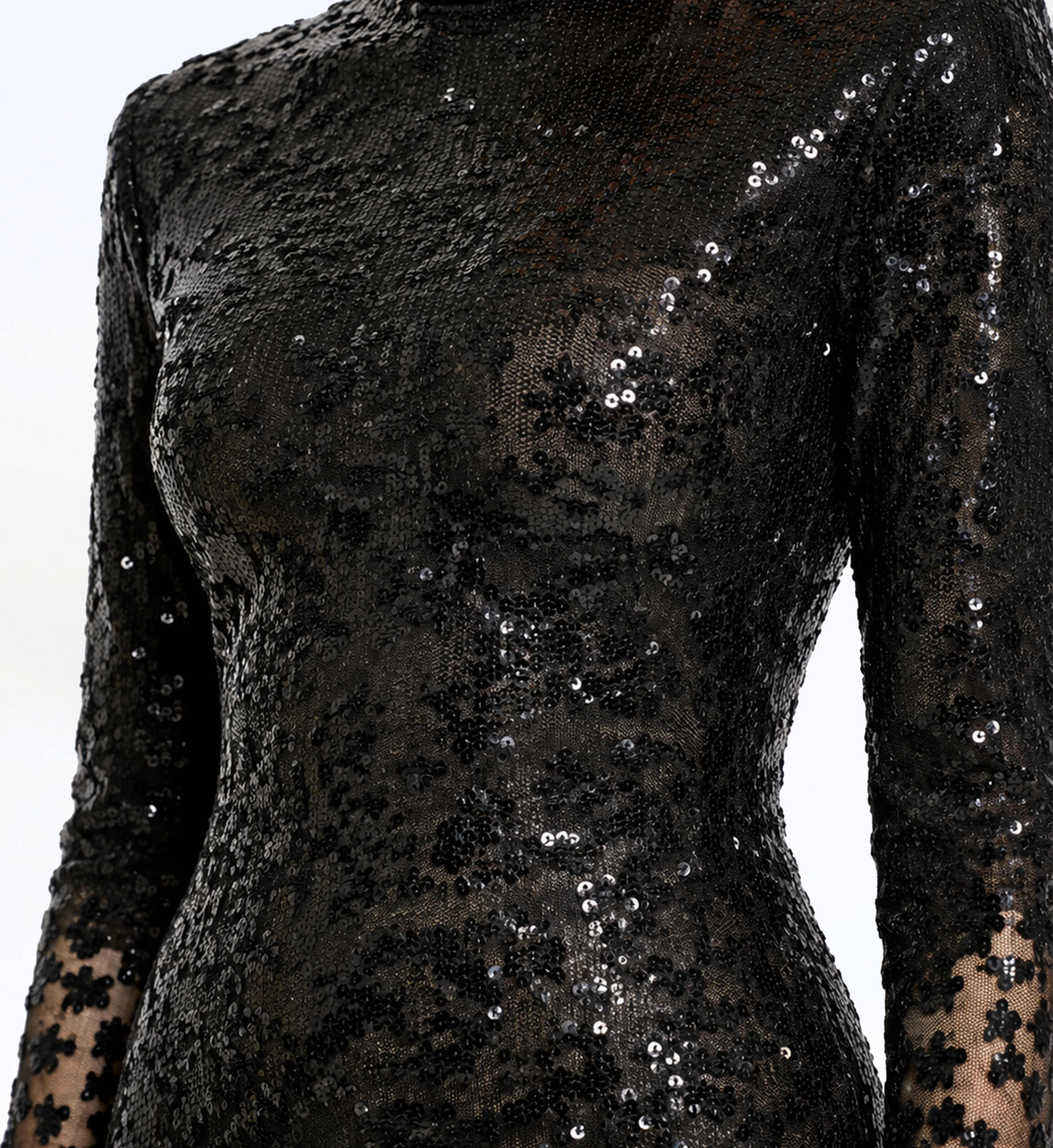 Sequin Embroidered Midi Dress