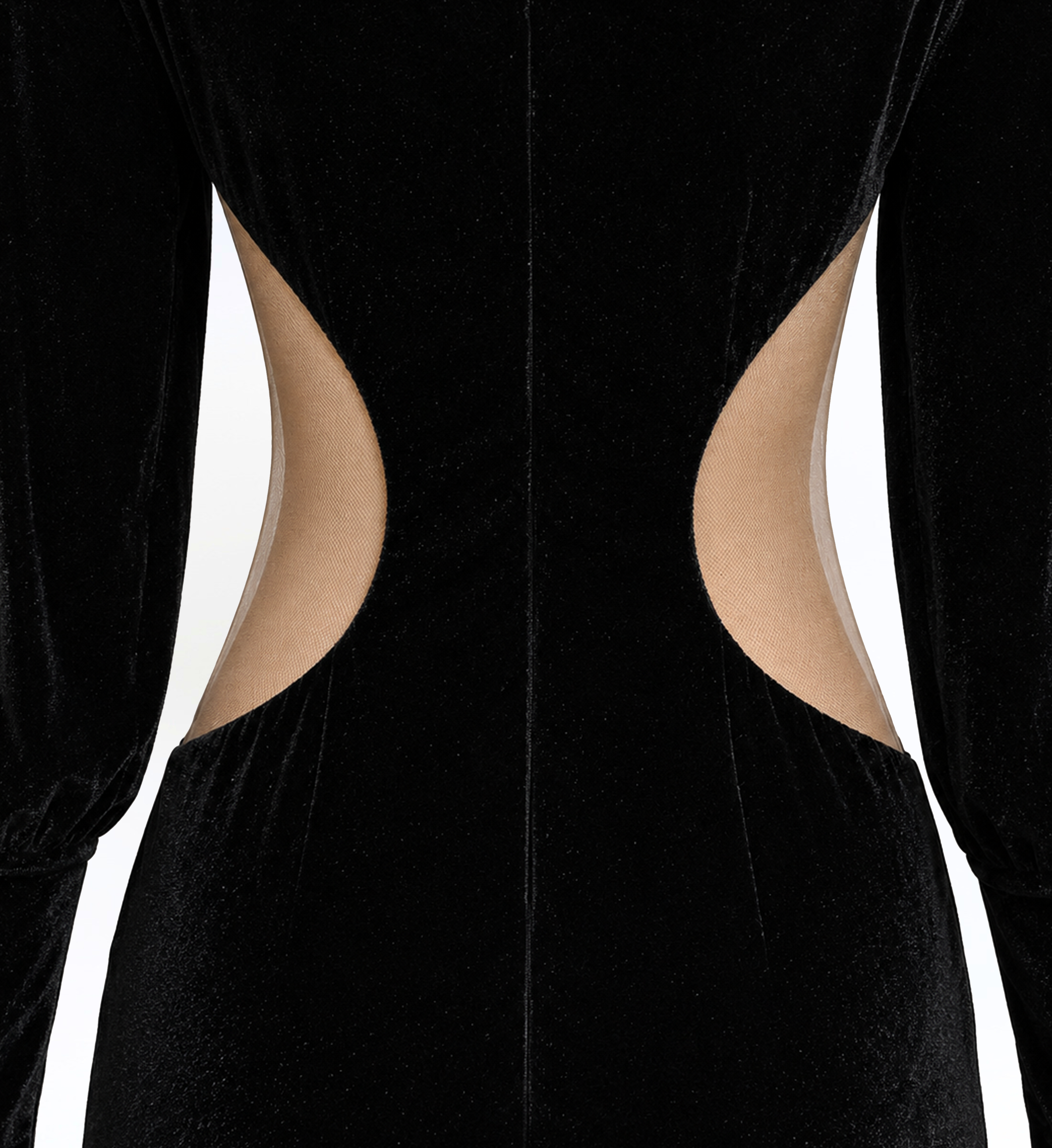 Velvet Longsleeves Midi Dress
