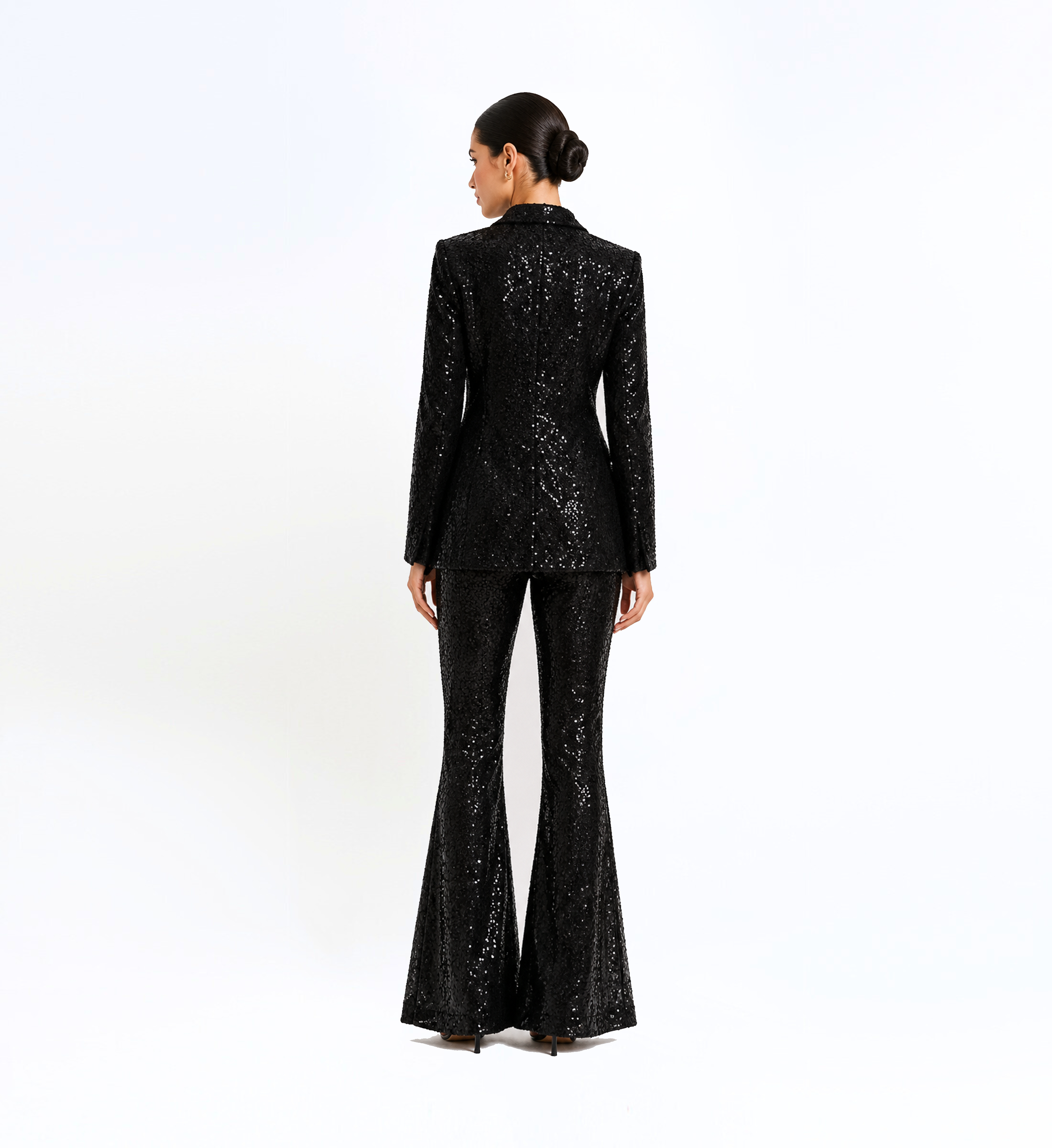 Beaded Blazer And Gradient Pants Set