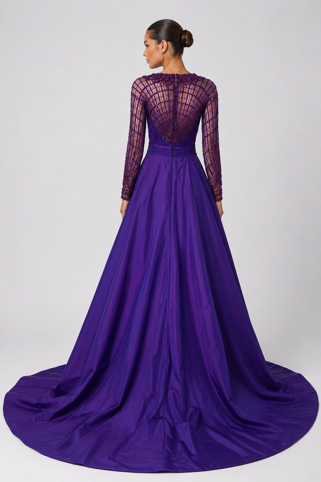 MBELLISHED MINI GOWN WITH OVERSKIRT