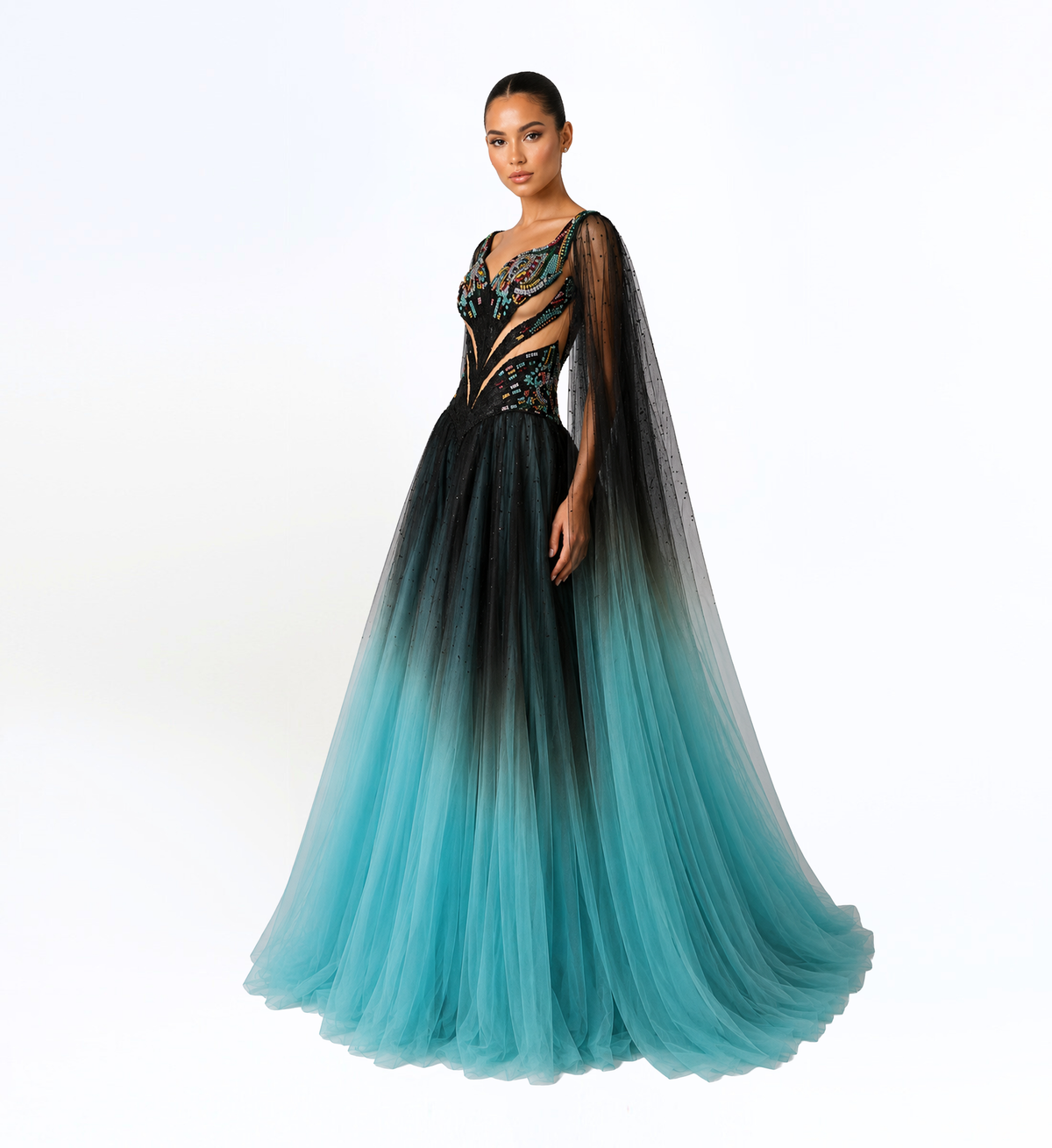 OMBRÉ TULLE GOWN