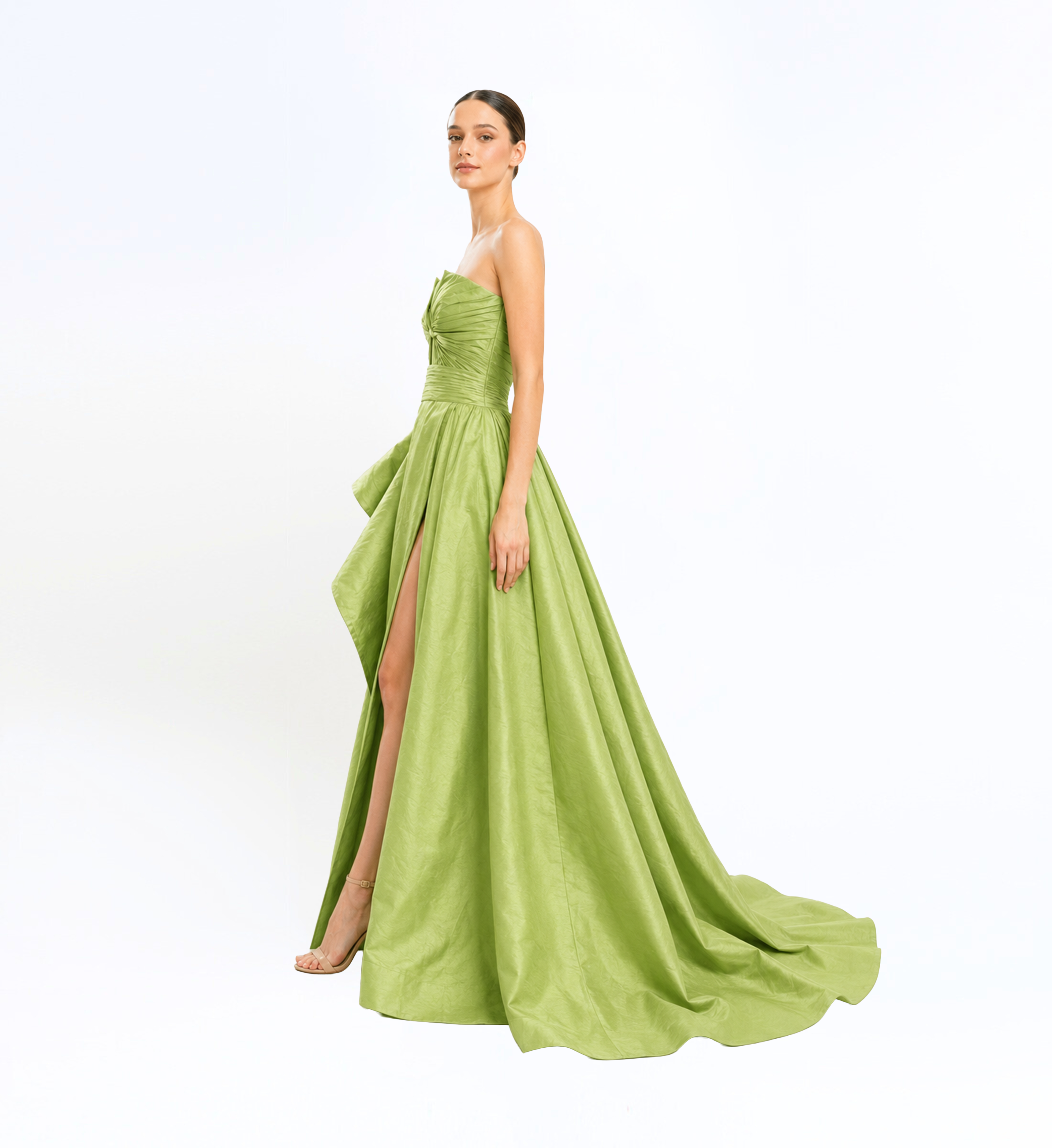 Drape Ruffle Long Dress