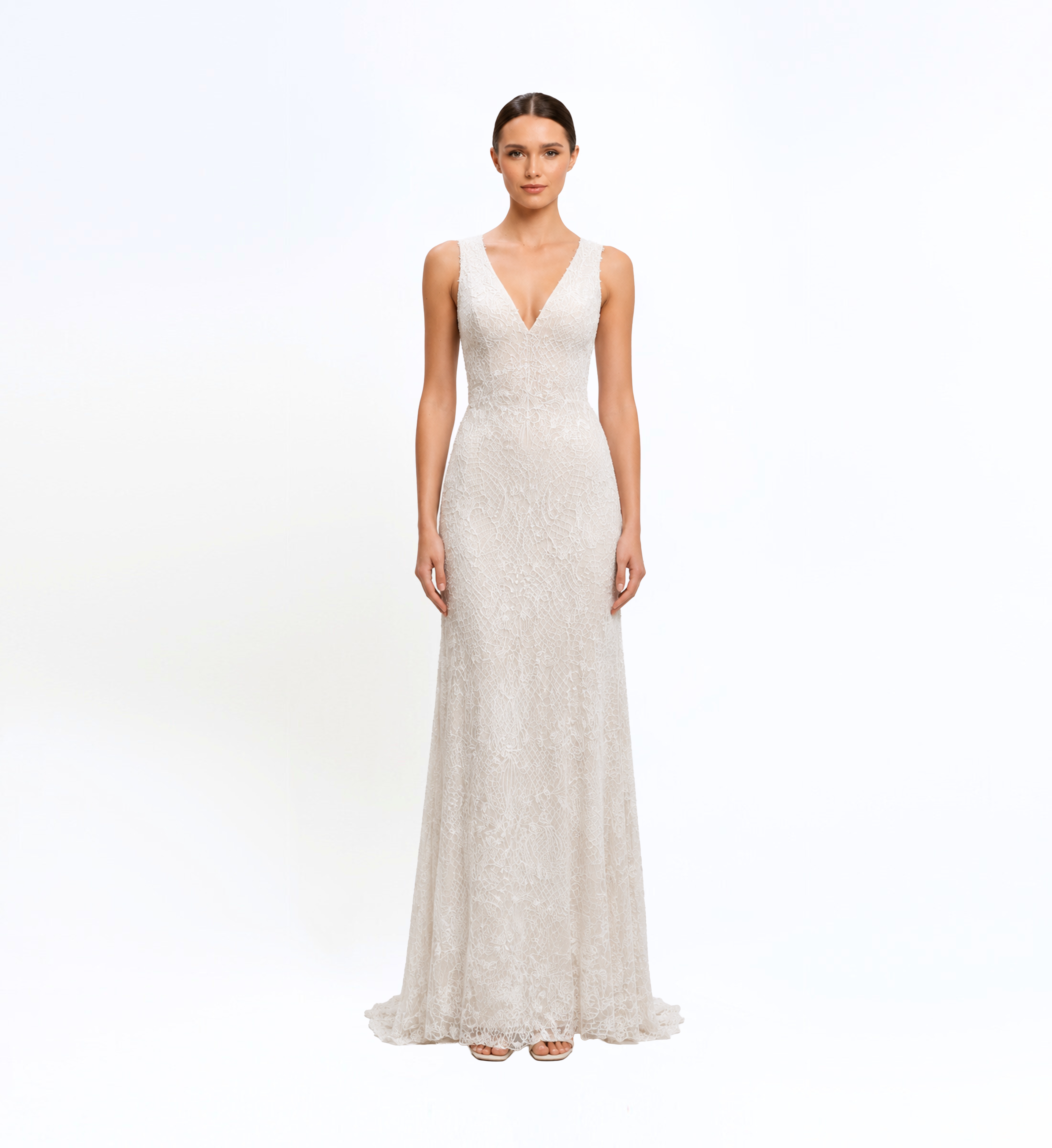 Thread Embroidered Long Dress