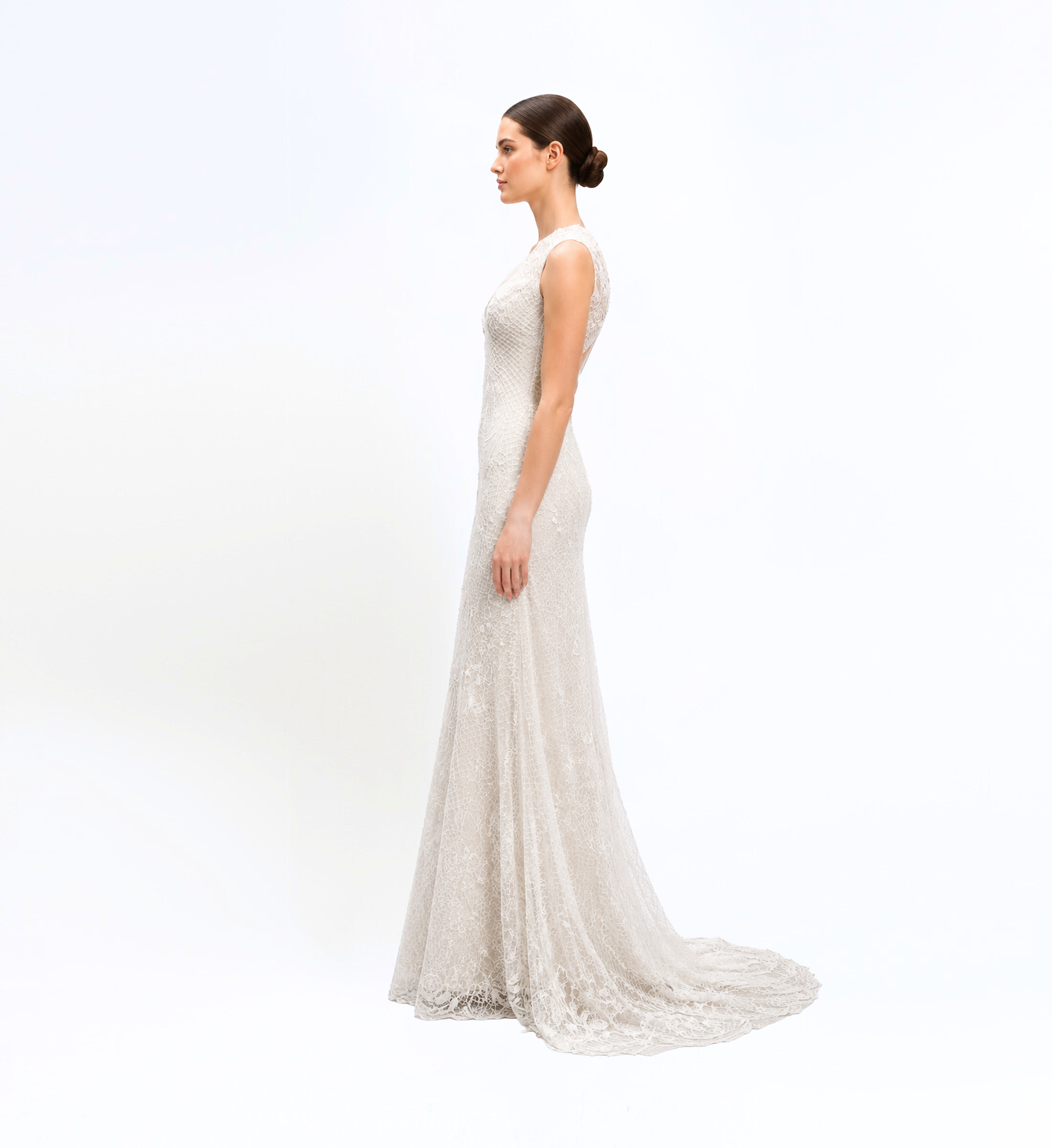 Thread Embroidered Long Dress