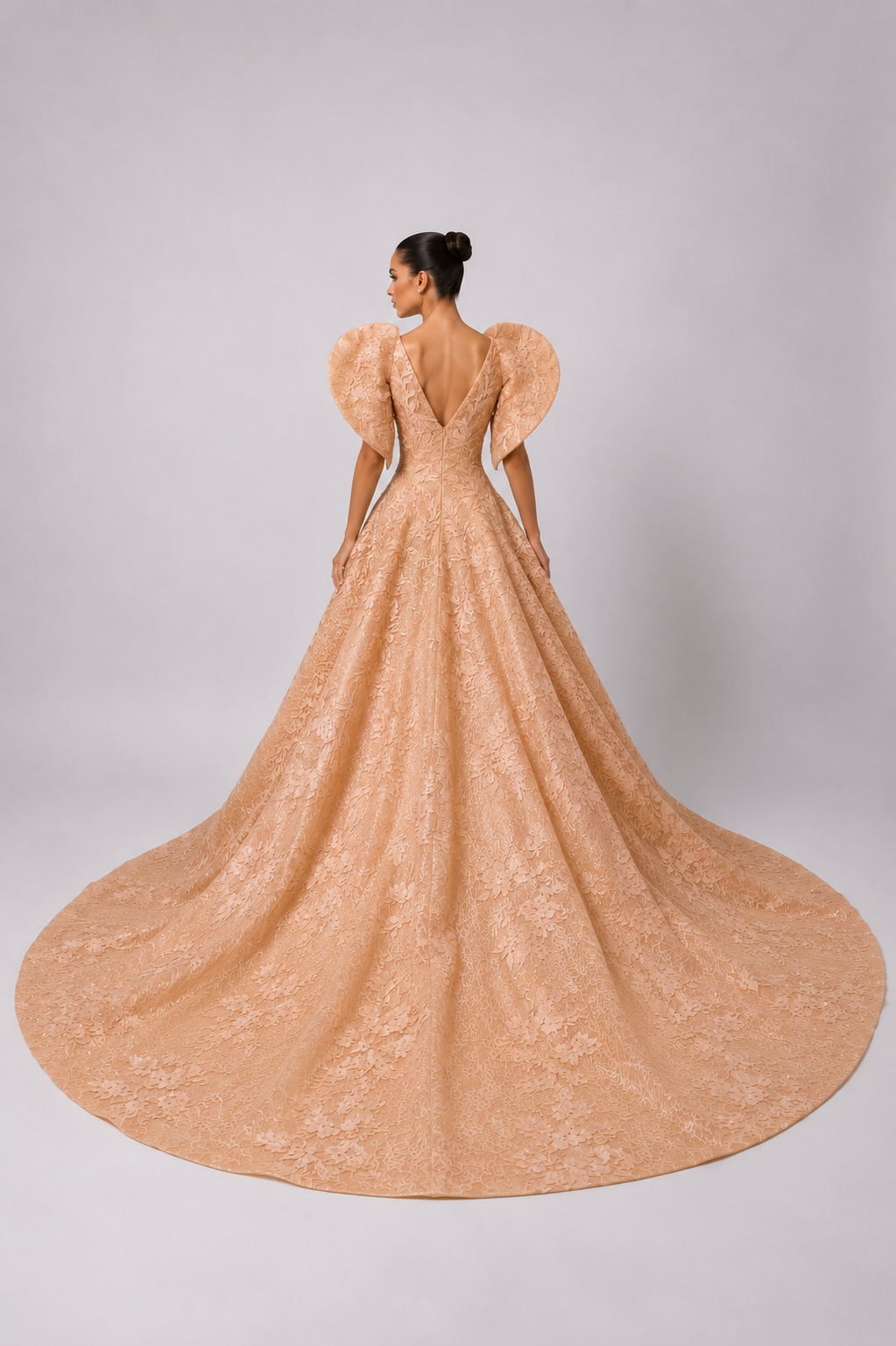 FLORAL STRUCTURED BALL GOWN