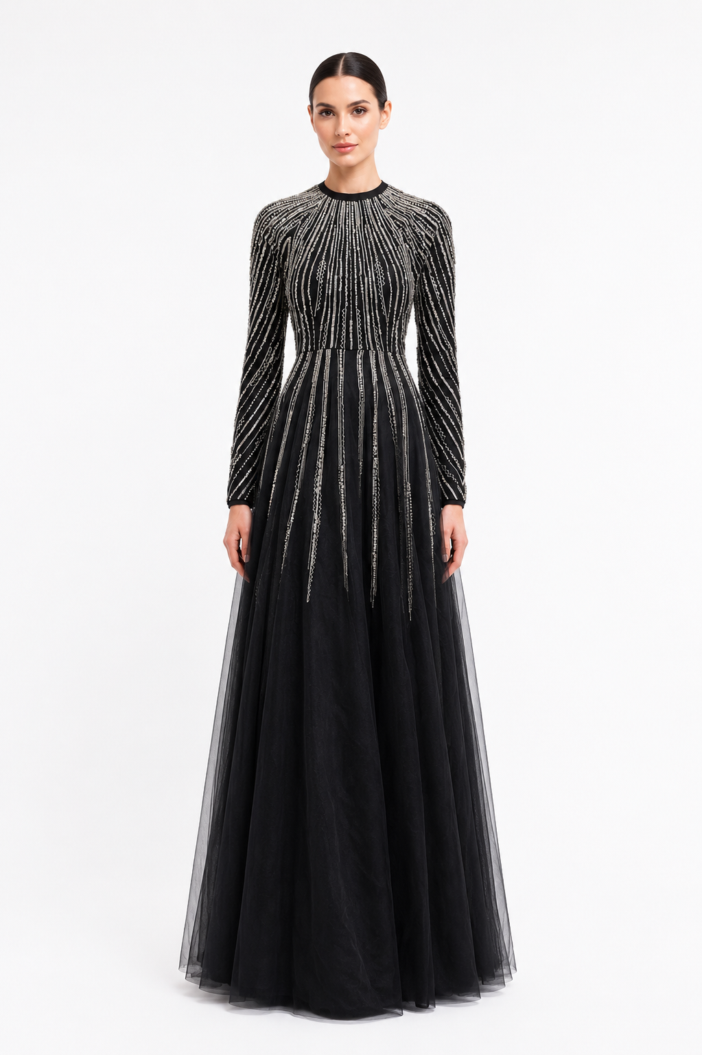 Beaded A-Line Dress