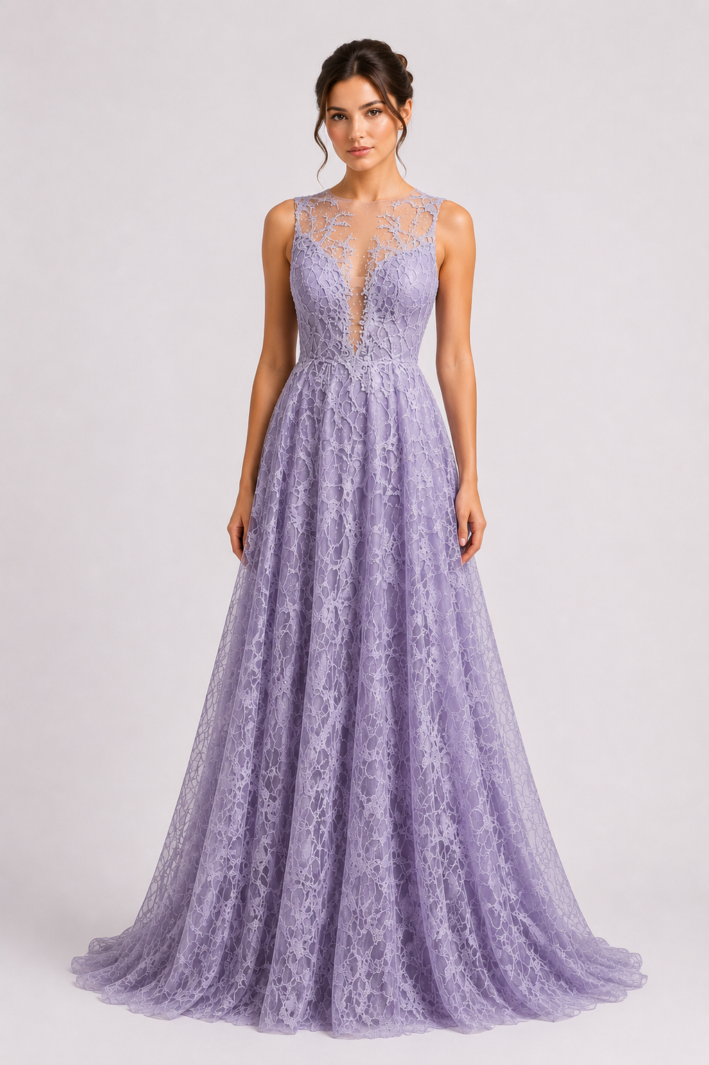 Thread Embroidered Long Dress