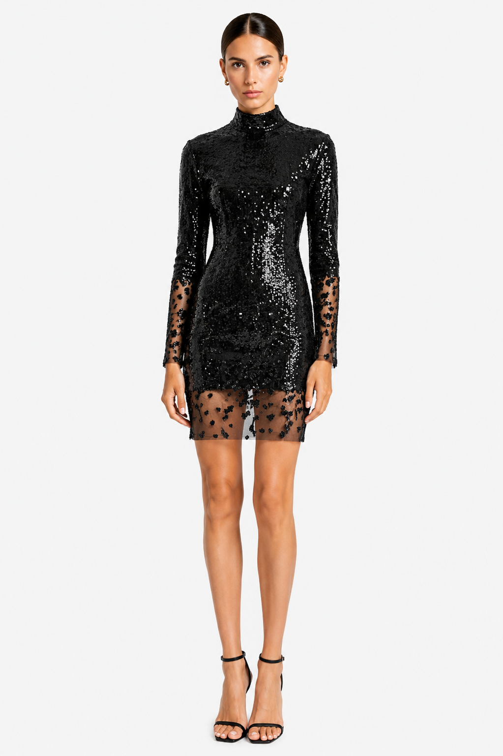 Sequin Embroidered Midi Dress