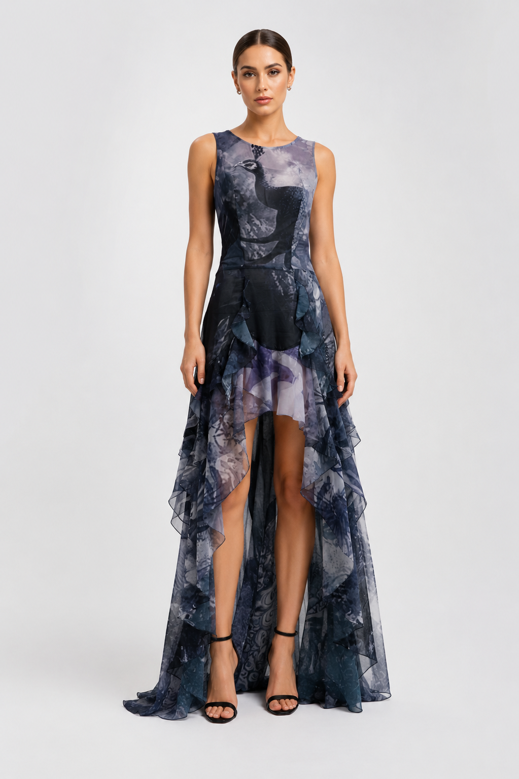 Ruffle Skirt High-Low Dress