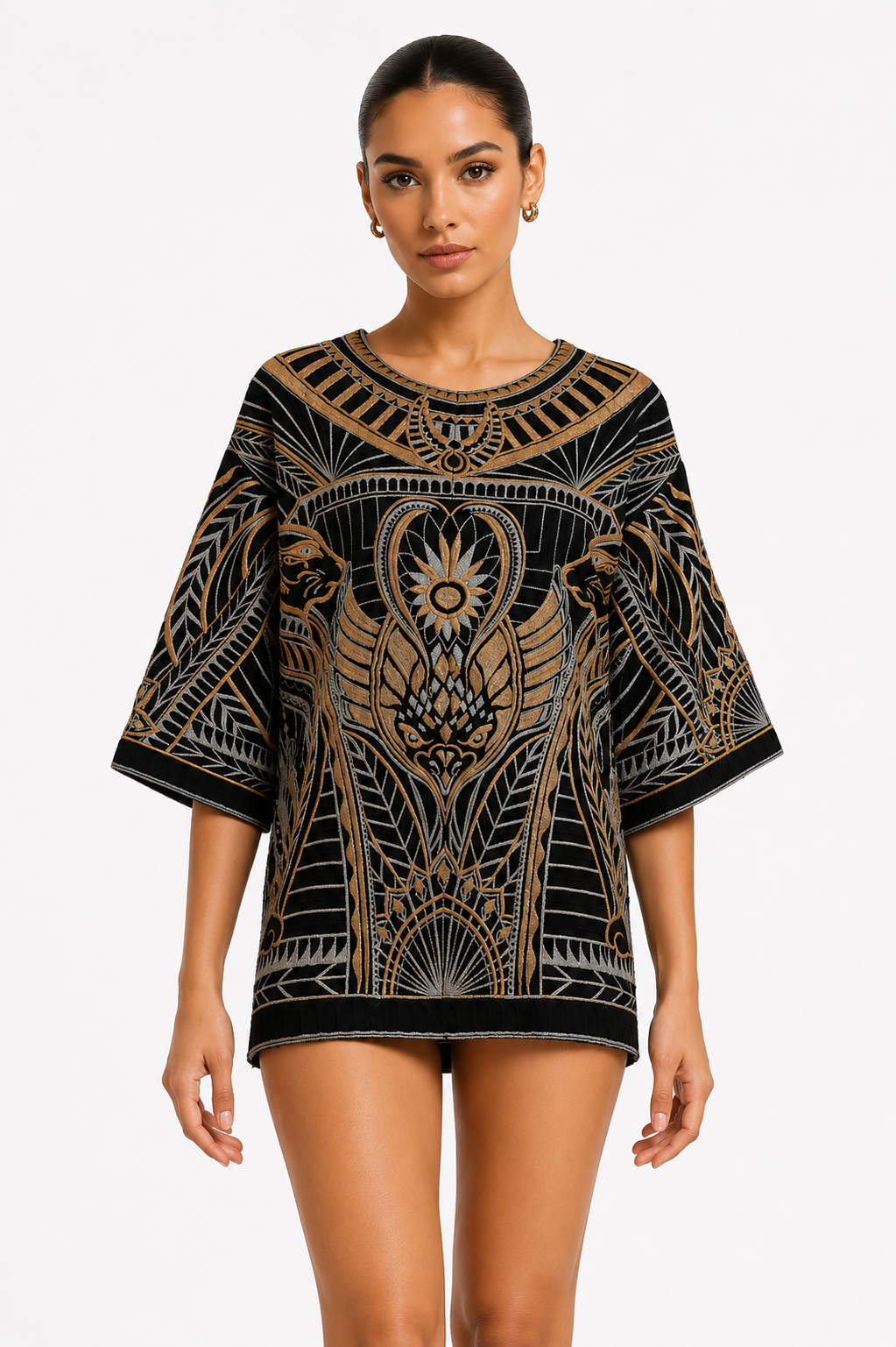 Embroidered Boxy Top