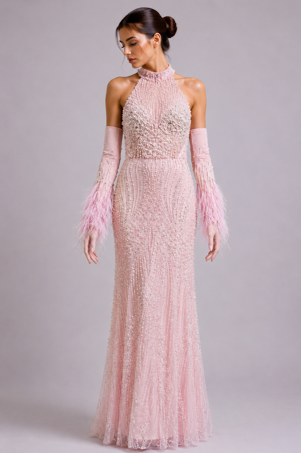 Beaded Long Dress