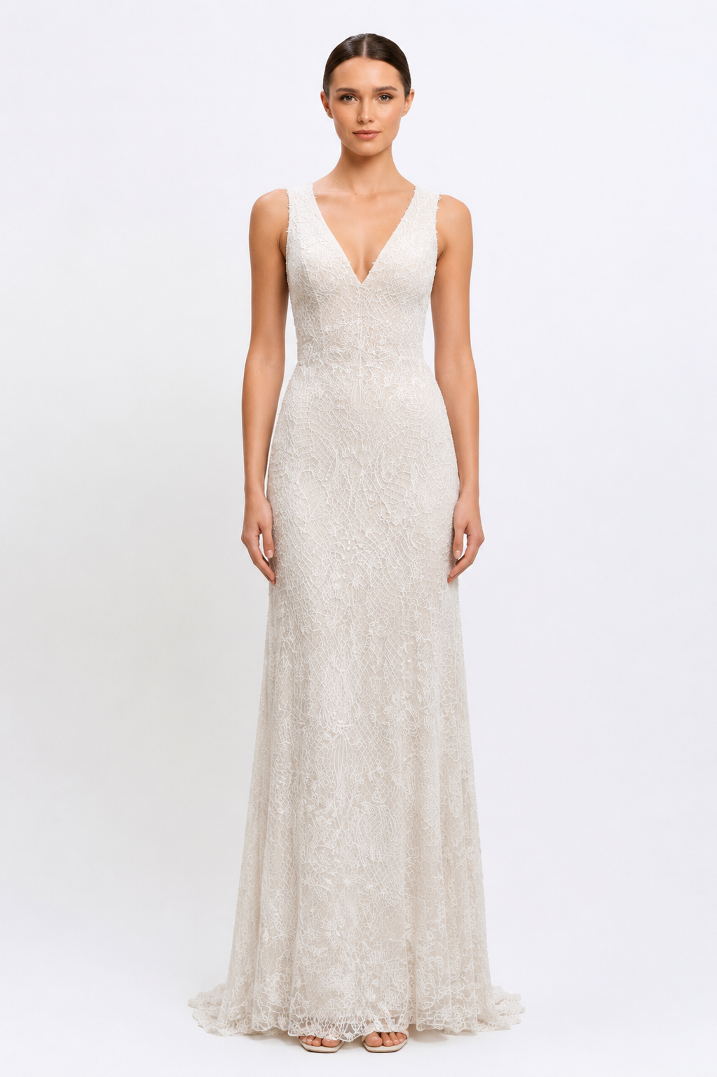 Thread Embroidered Long Dress