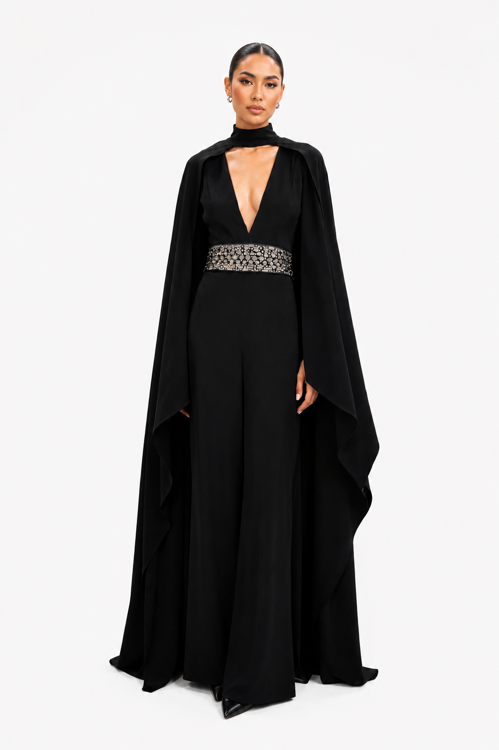 Crepe Long Dress