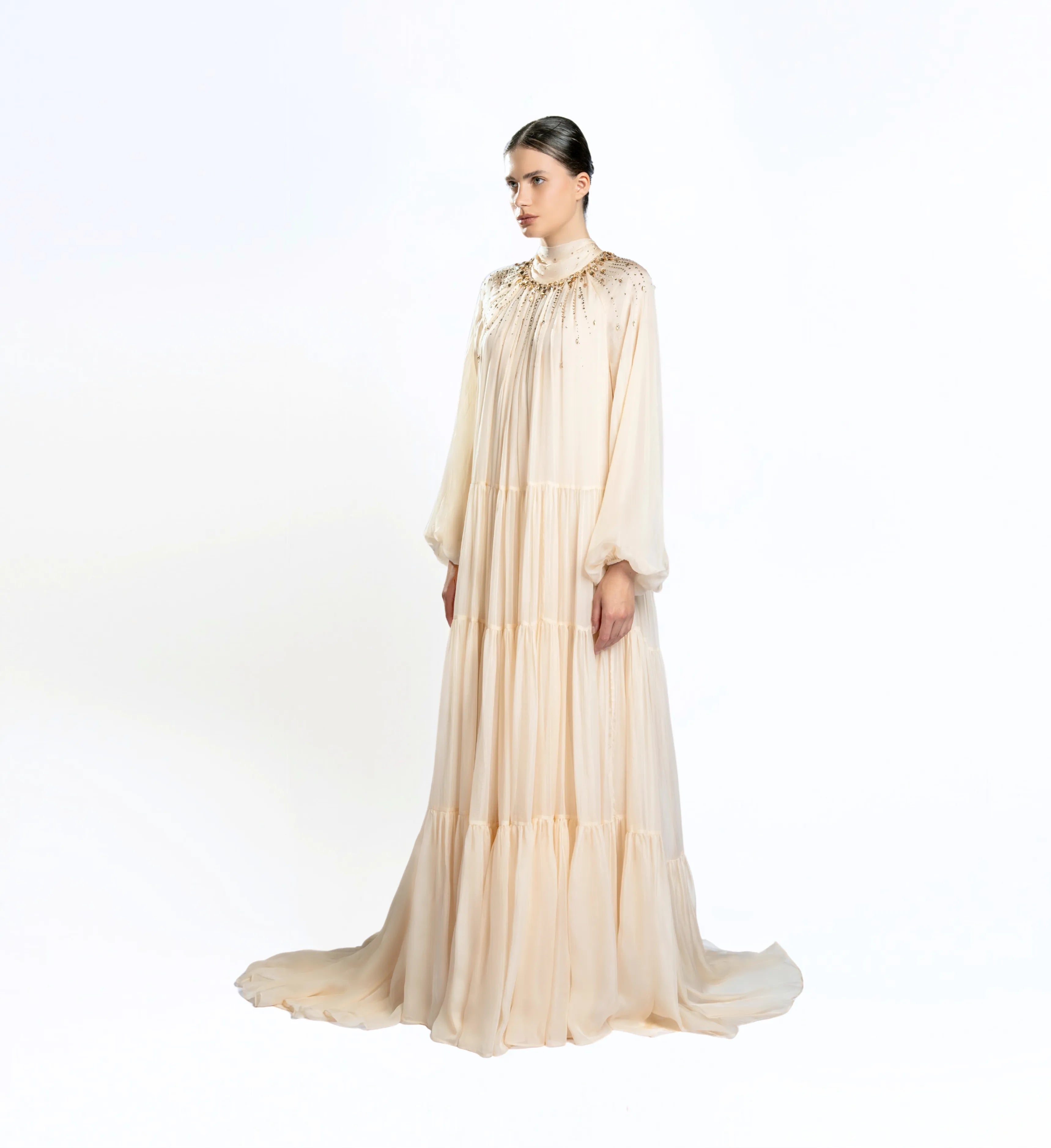 Shirred Tent Dress – Peach