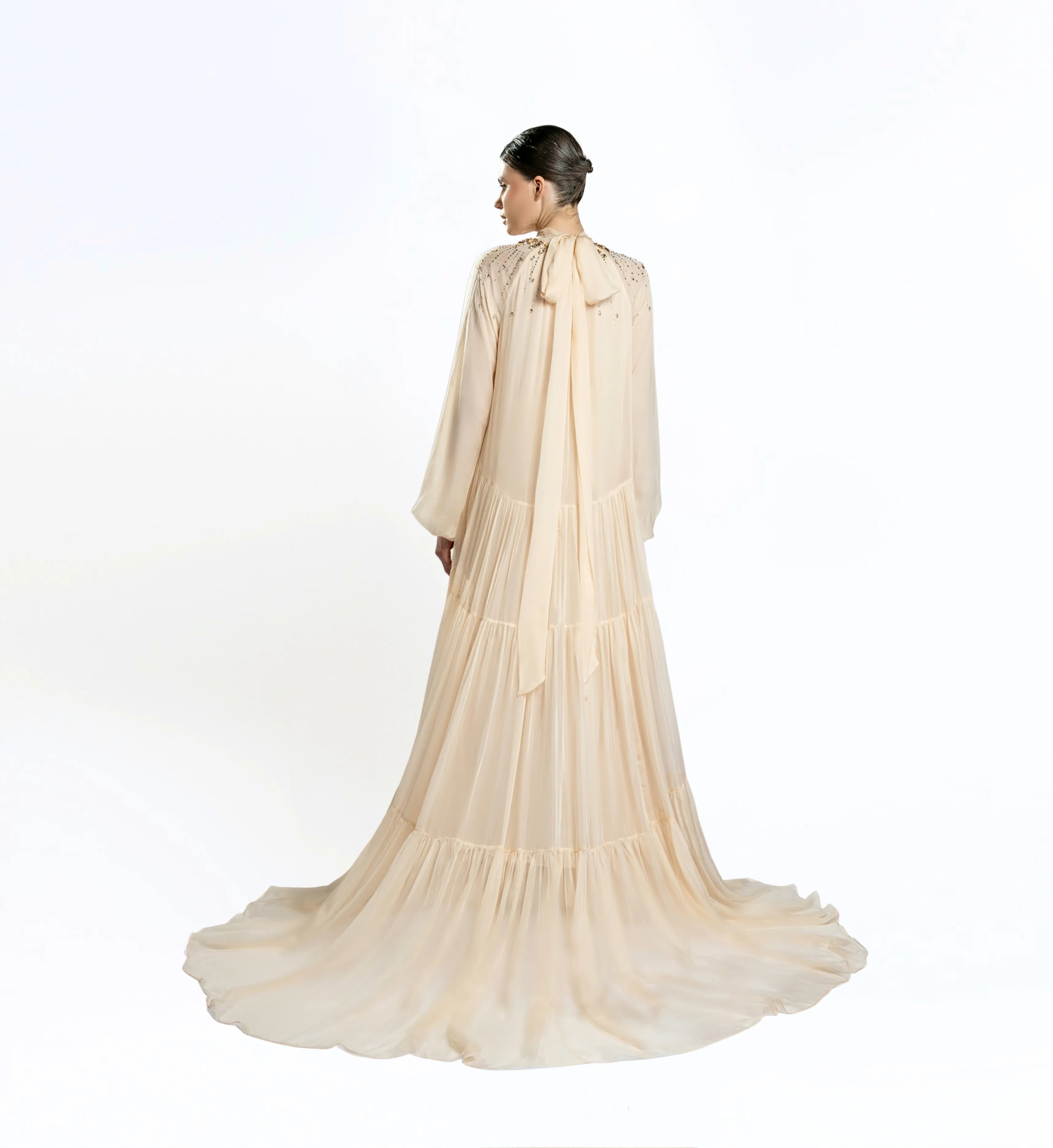 Shirred Tent Dress – Peach