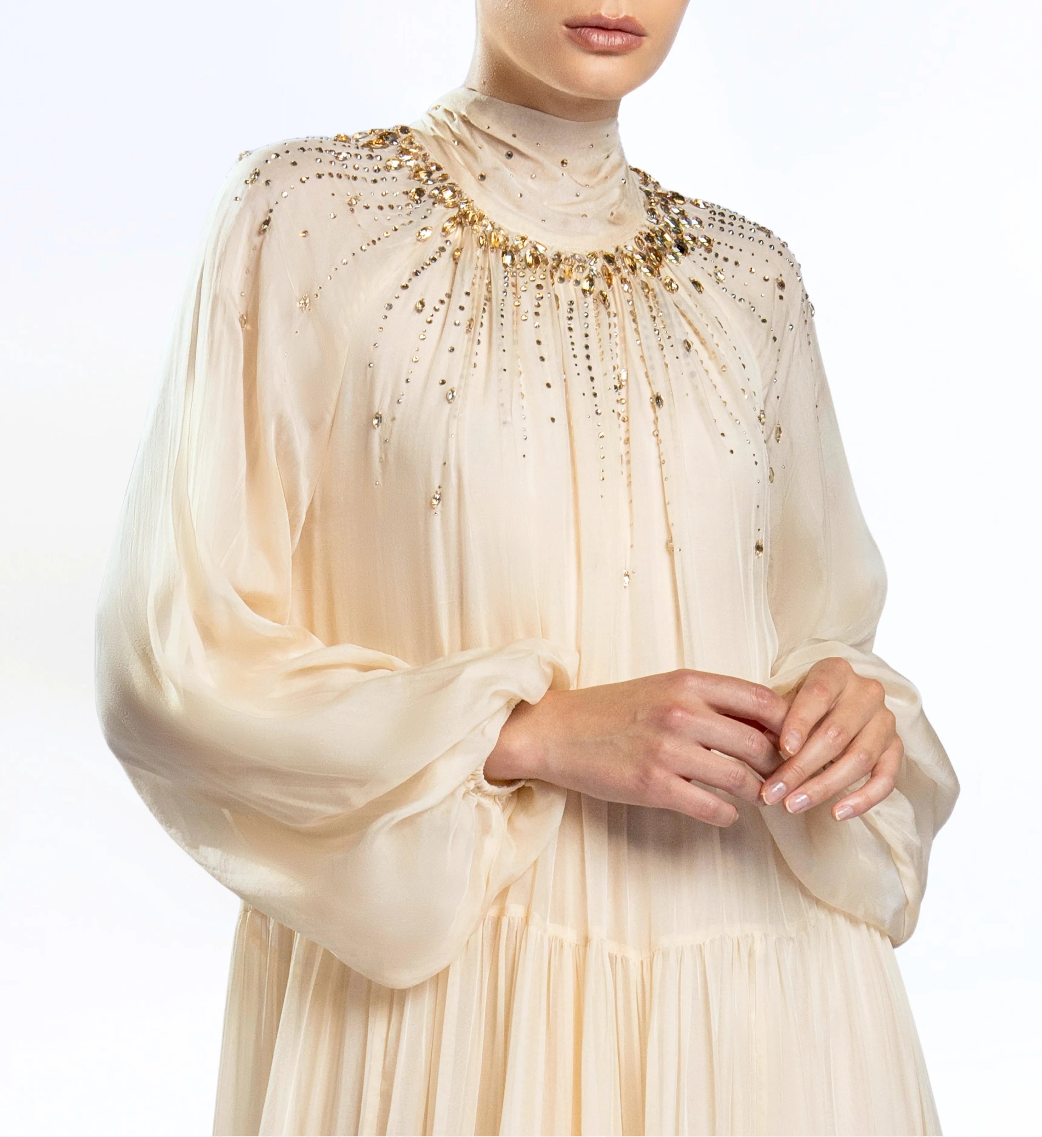 Shirred Tent Dress – Peach
