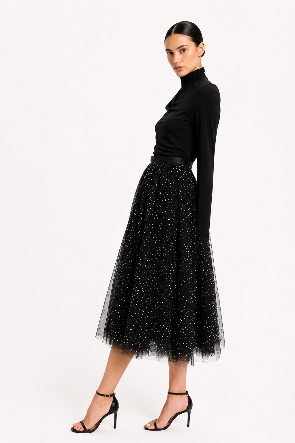 Beaded Tulle Skirt