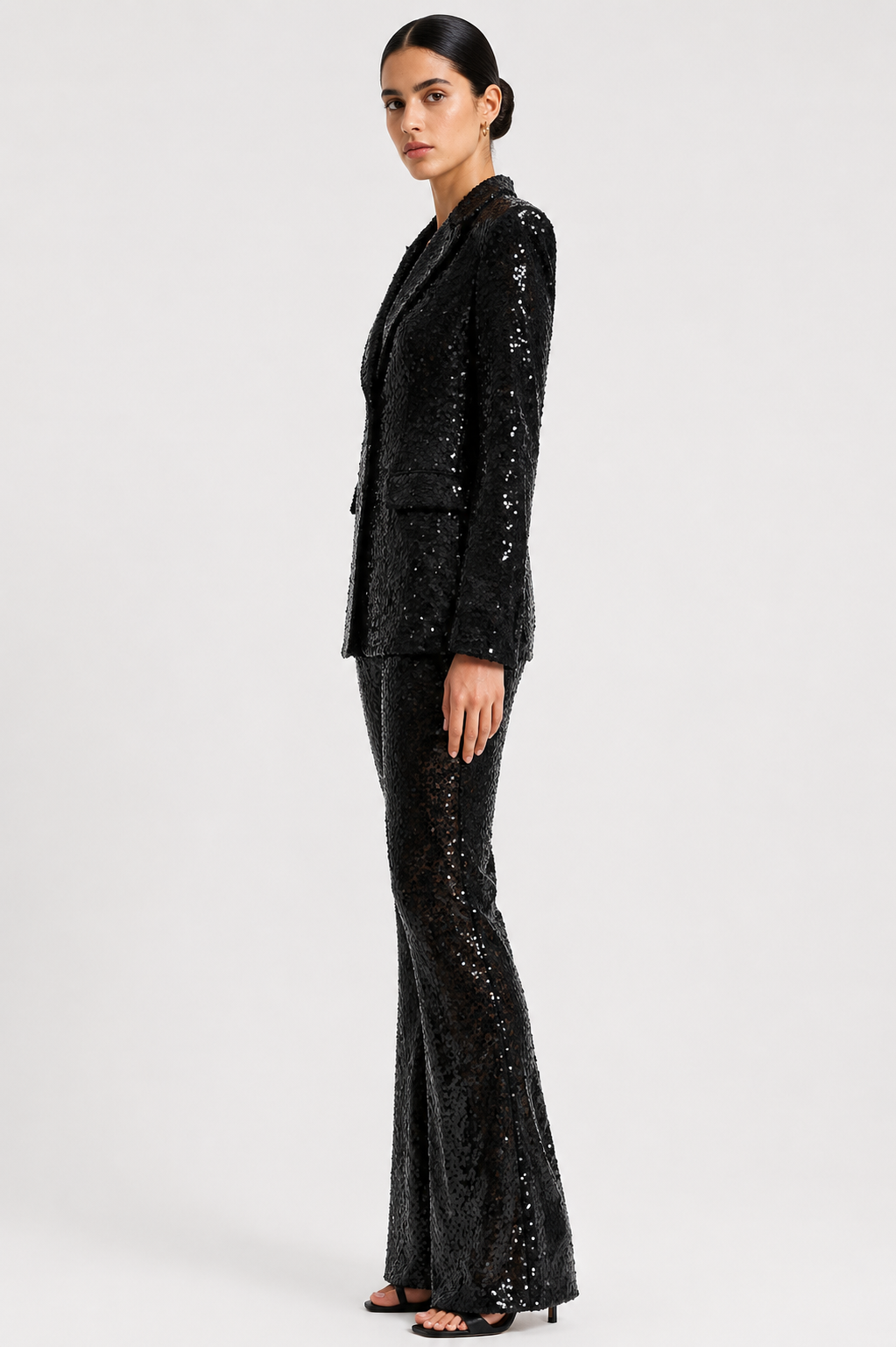 Beaded Blazer And Gradient Pants Set