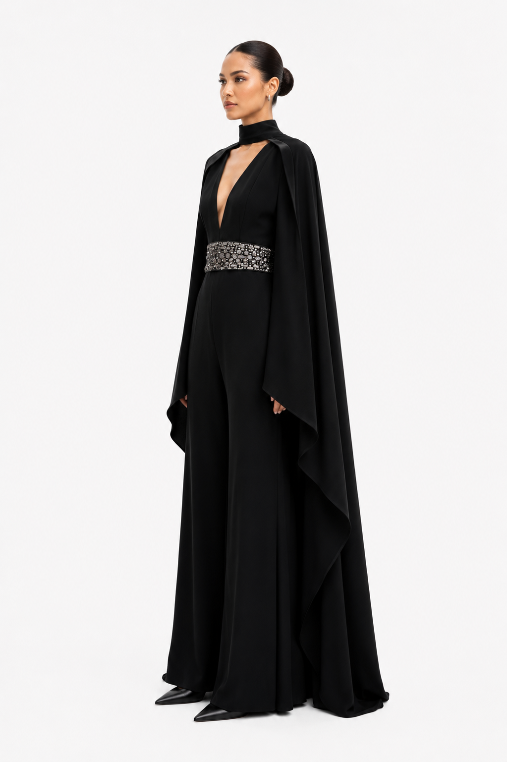 Crepe Long Dress