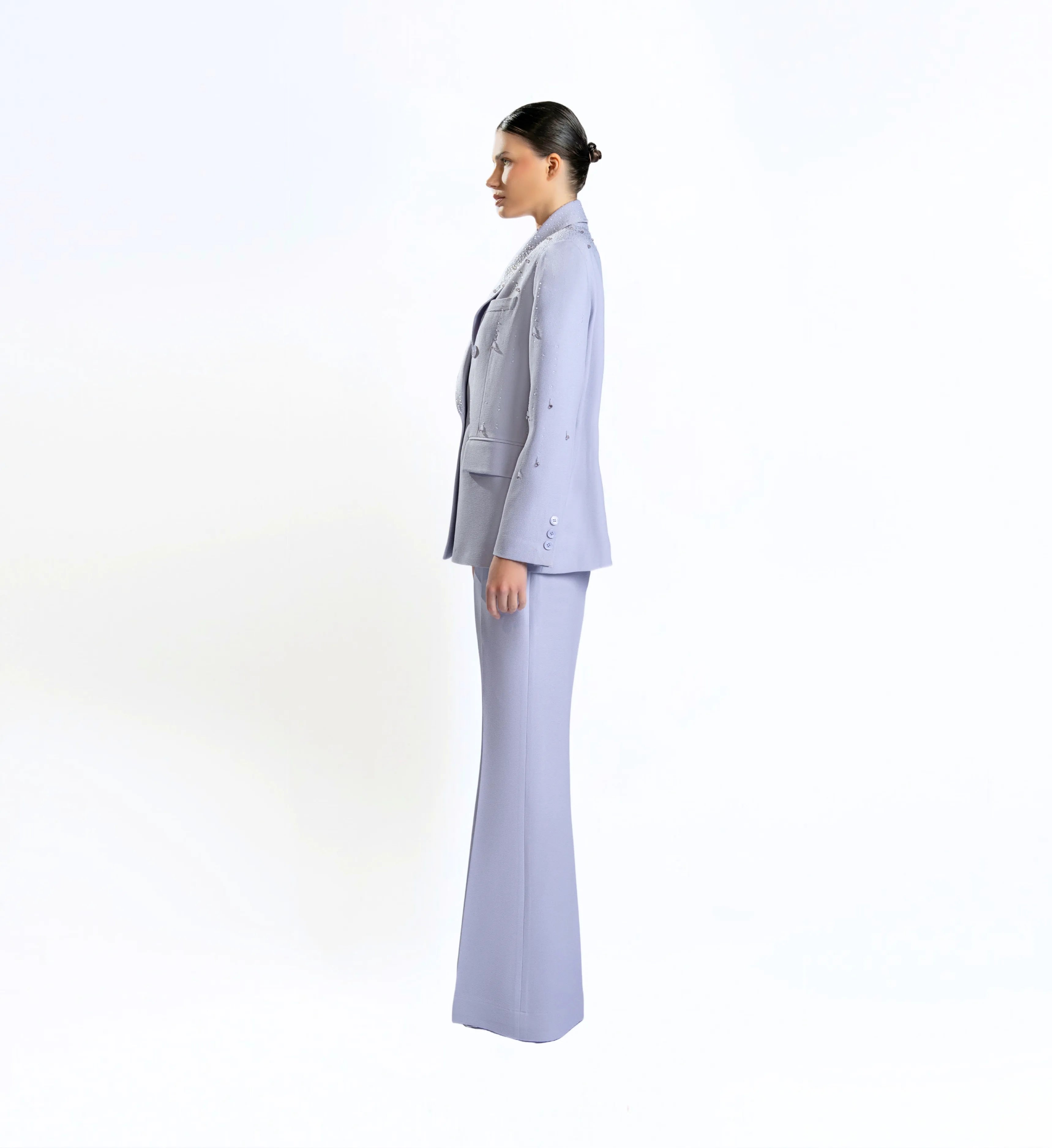 Beaded Ladies Blazer – Misty Lilac