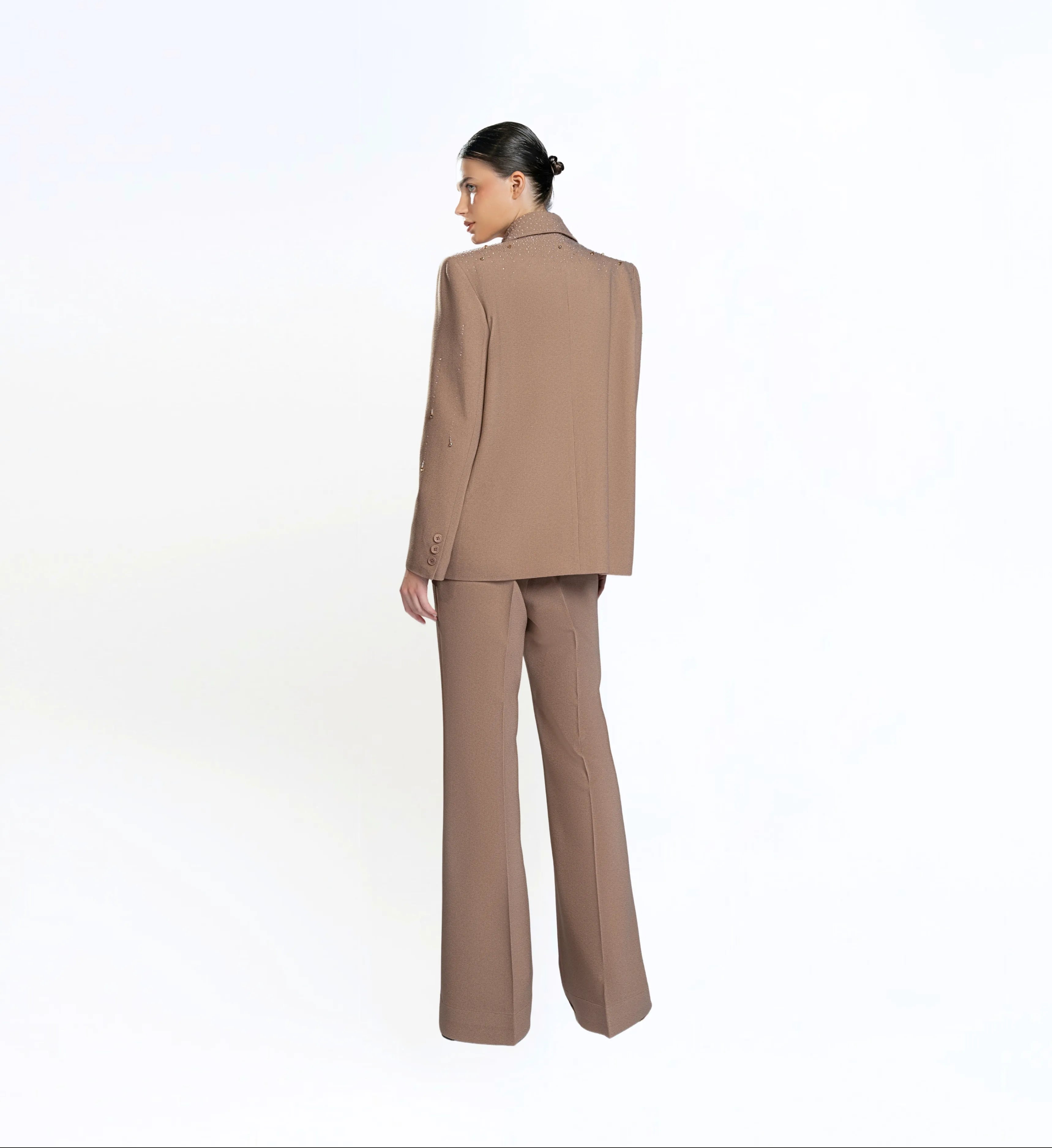 Beaded Ladies Blazer – Chestnut