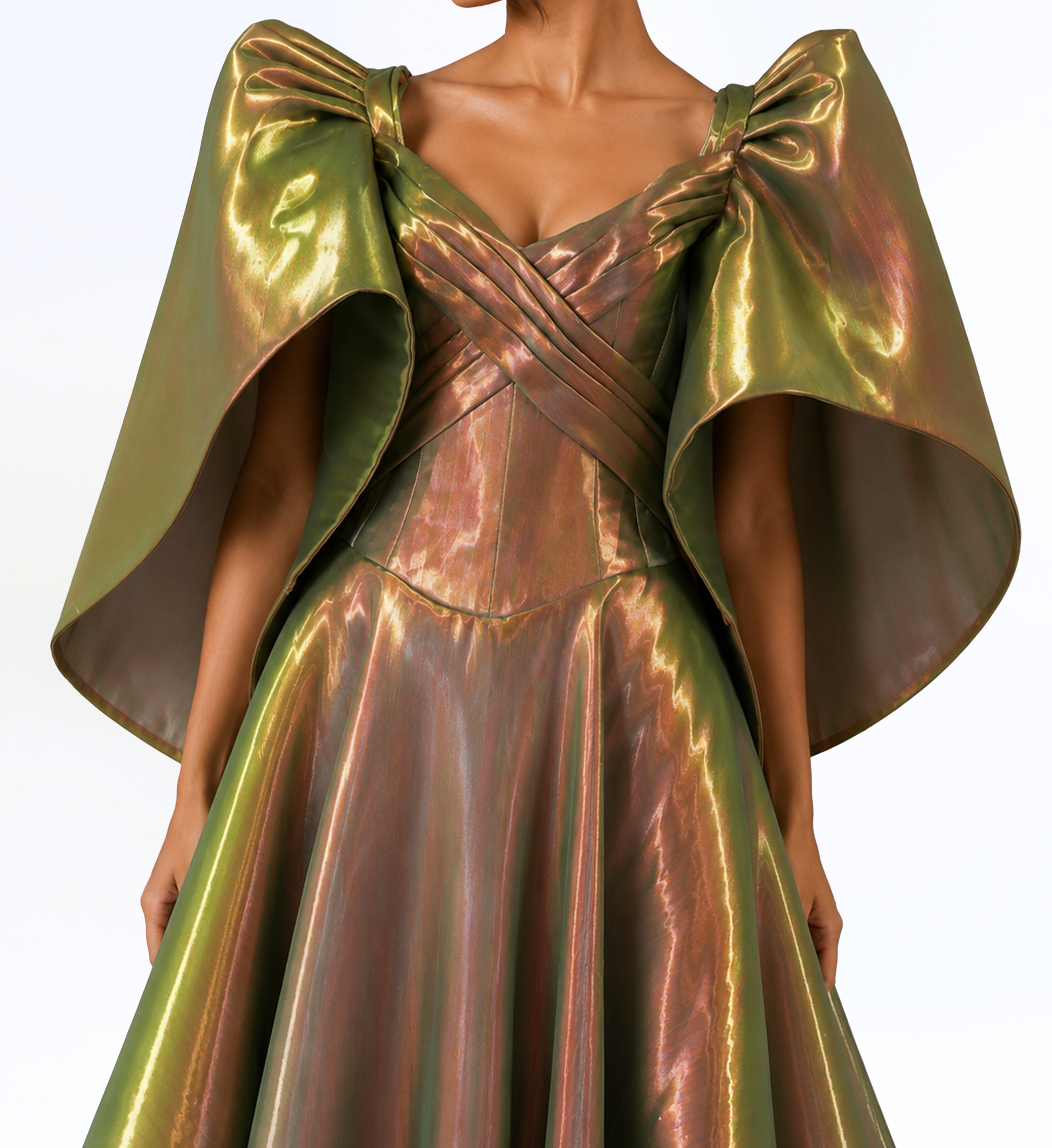 IRIDESCENT SCULPTURAL BALL GOWN