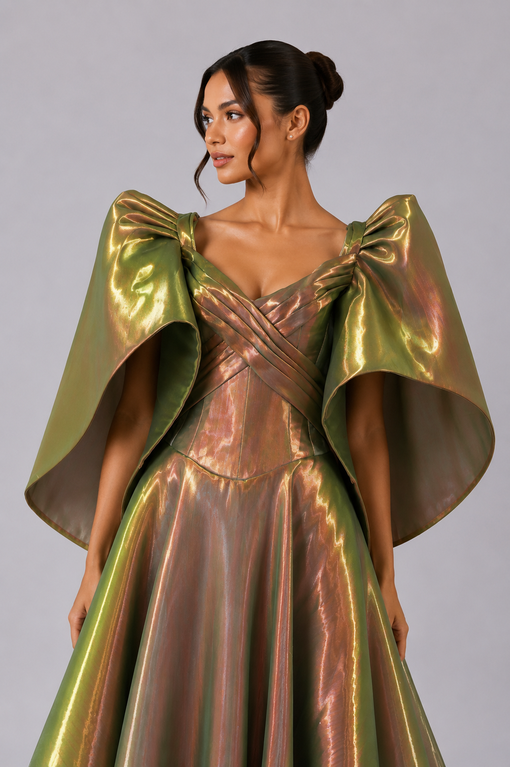 IRIDESCENT SCULPTURAL BALL GOWN