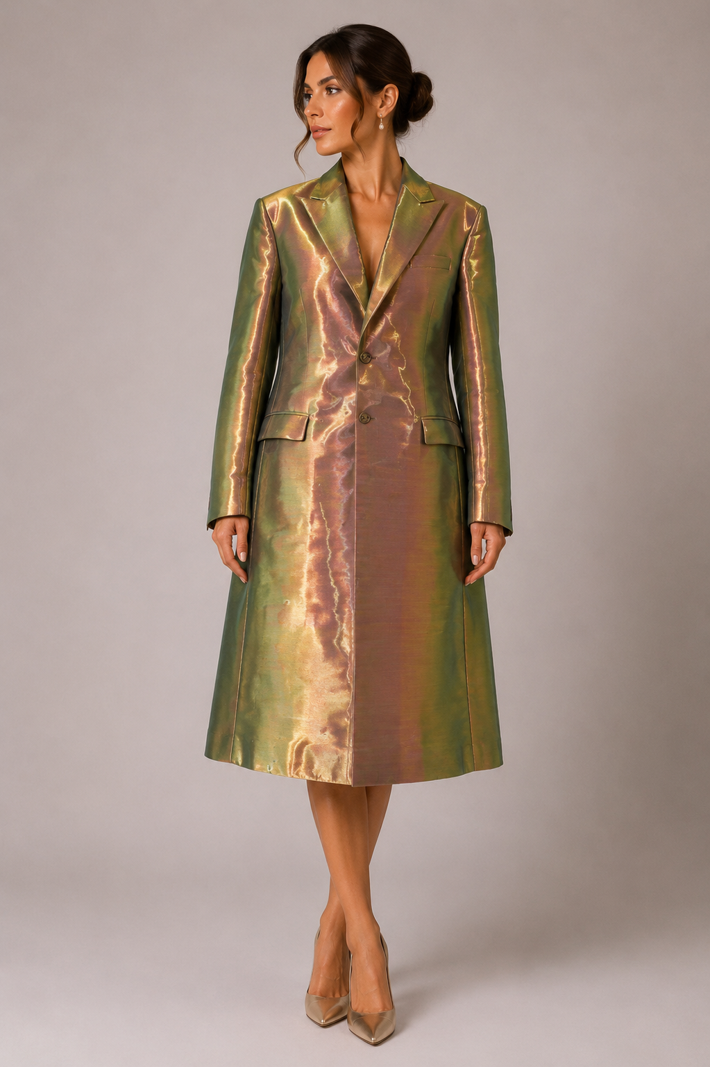 IRIDESCENT TAILORED COAT