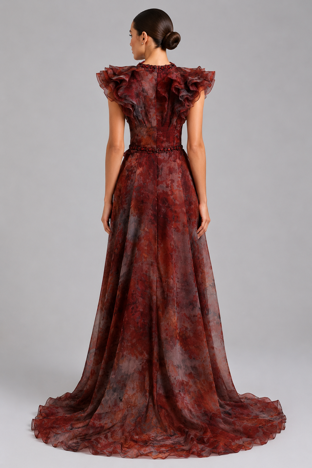 Ruffle High-Low Dress