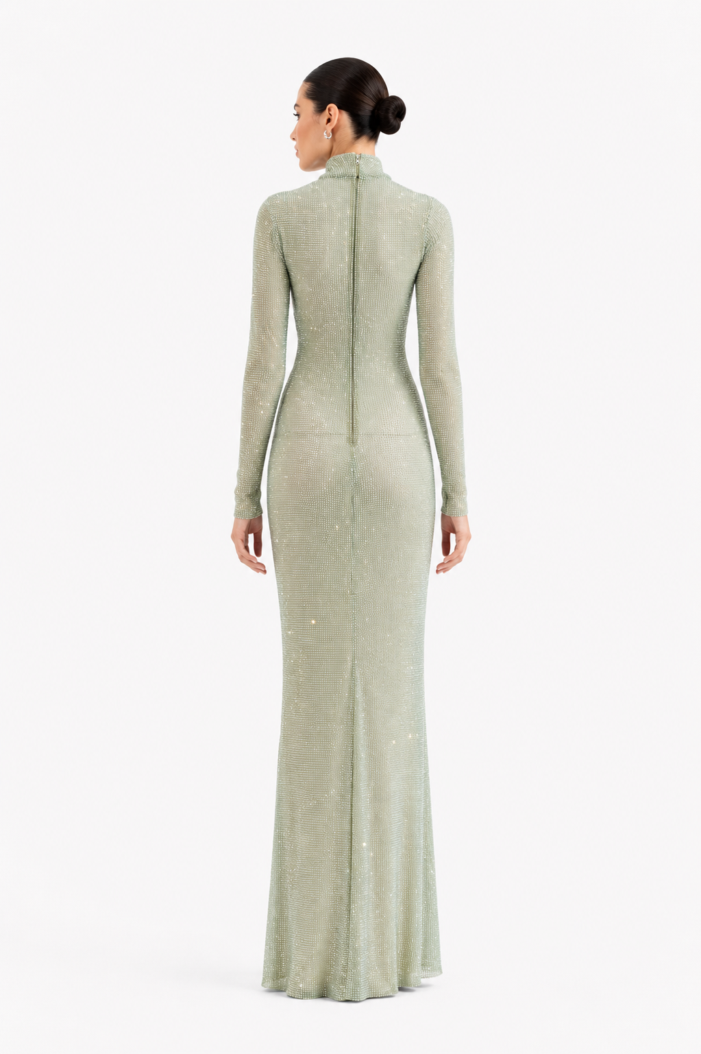 Beaded Tulle Long Dress