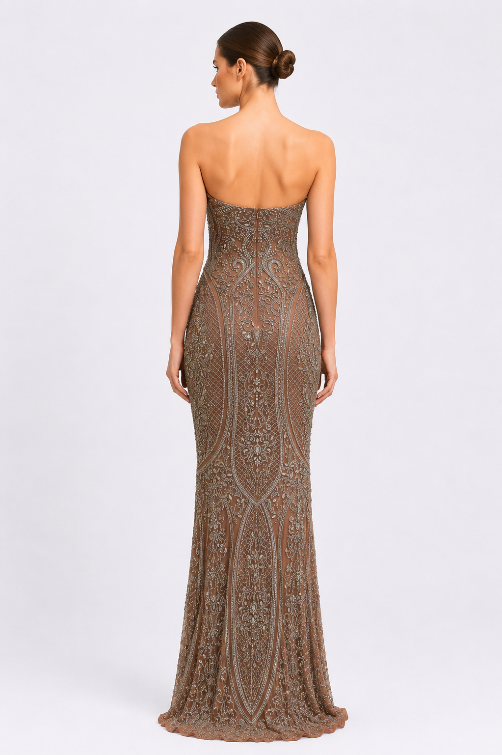 Fully Beaded Long Dress