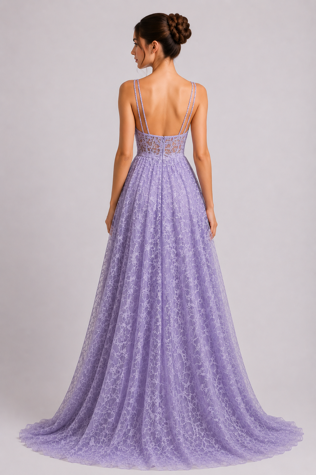 Thread Embroidered Long Dress