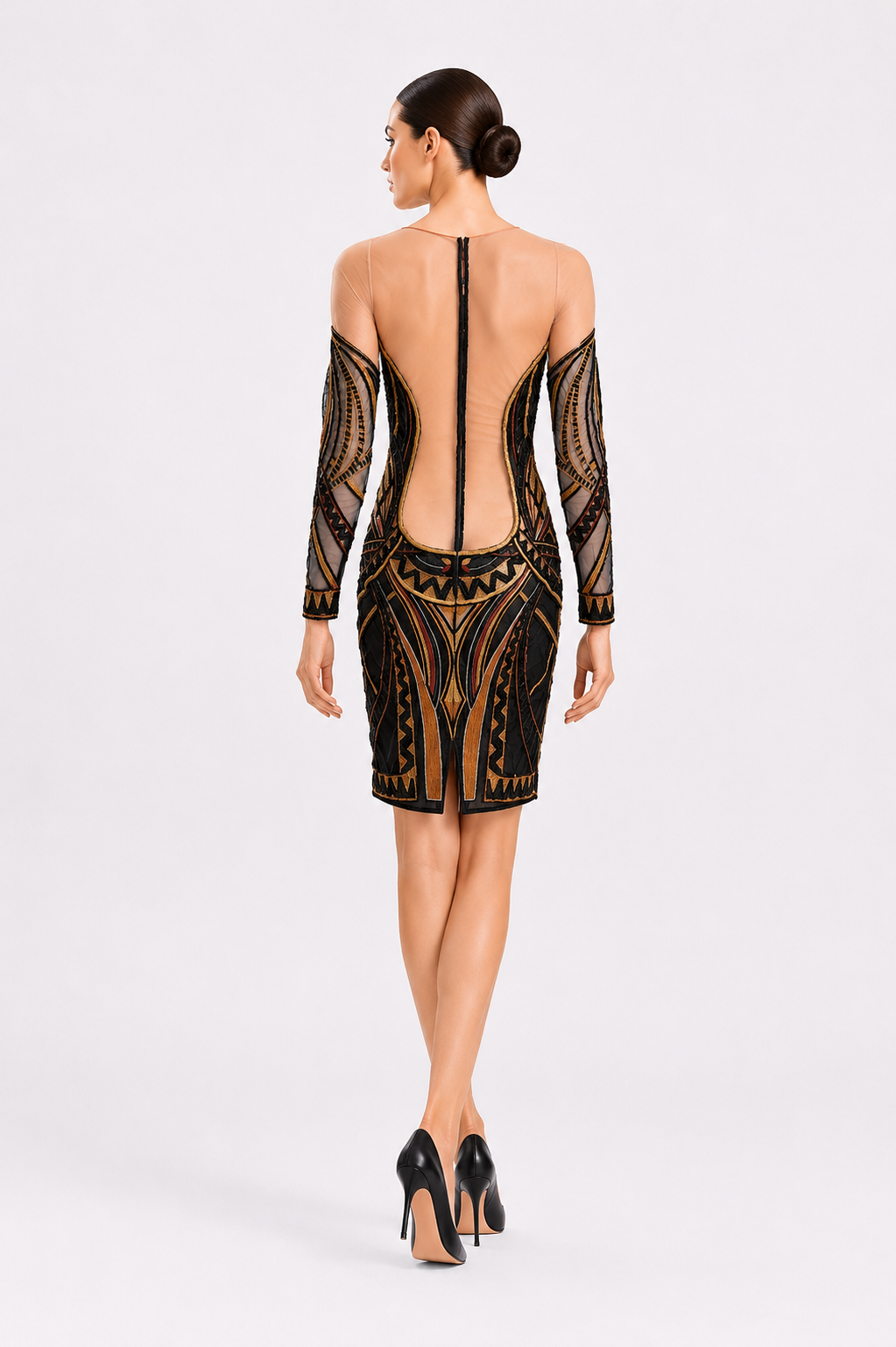 Embroidered Midi Dress