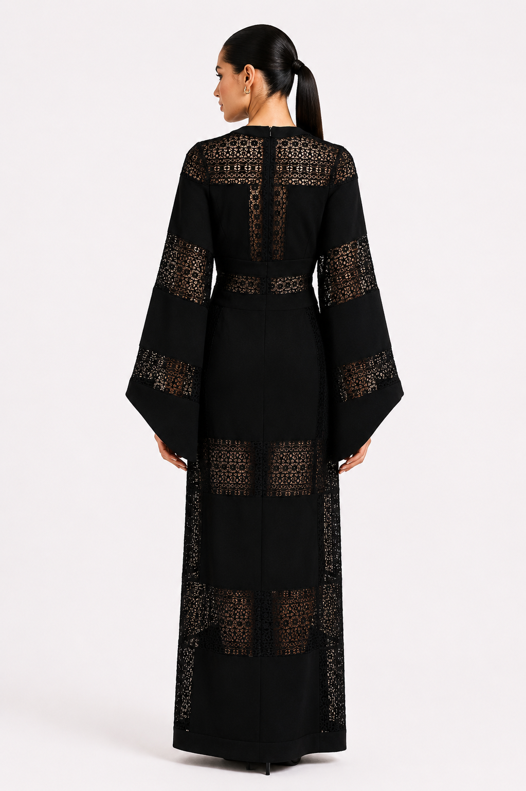 Crepe Long Dress With Slit