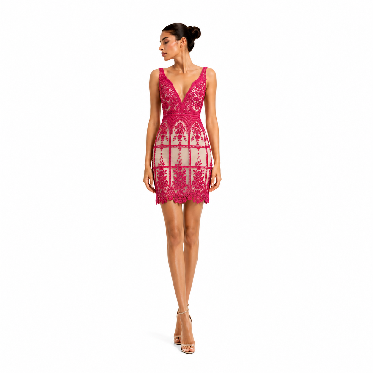 SEQUIN EMBROIDERED MINI DRESS