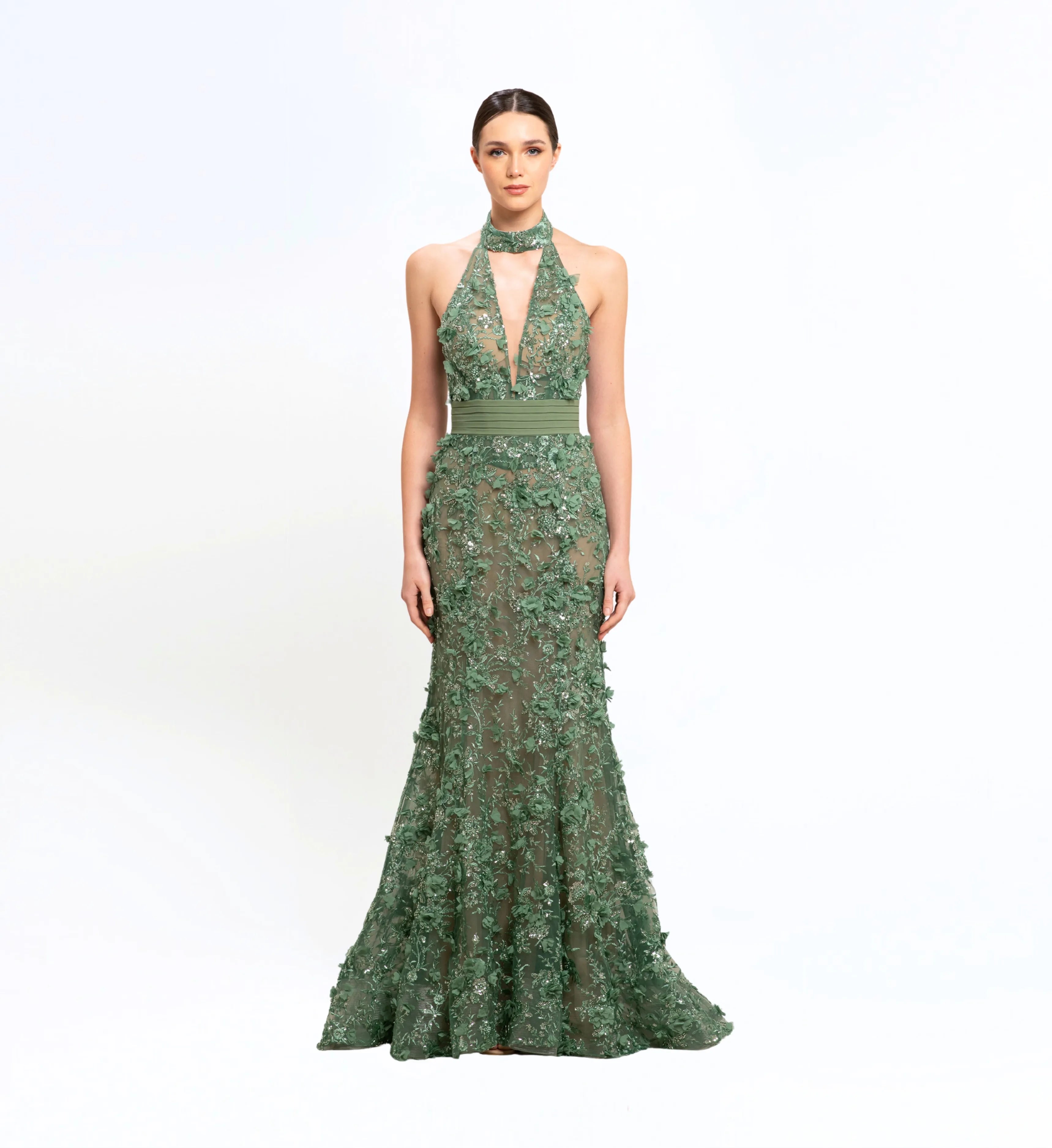 HALTER NECK LONG DRESS