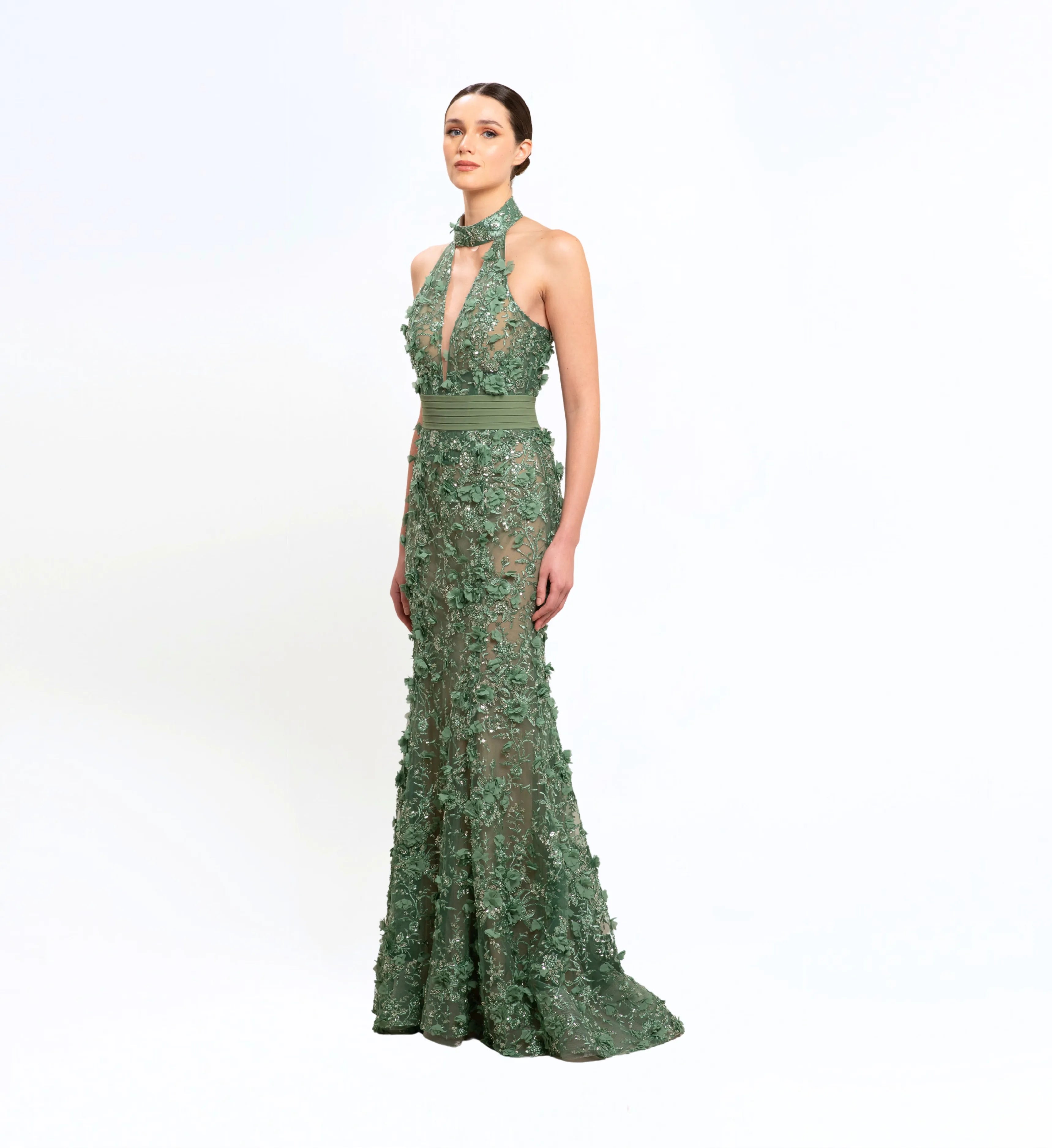 HALTER NECK LONG DRESS