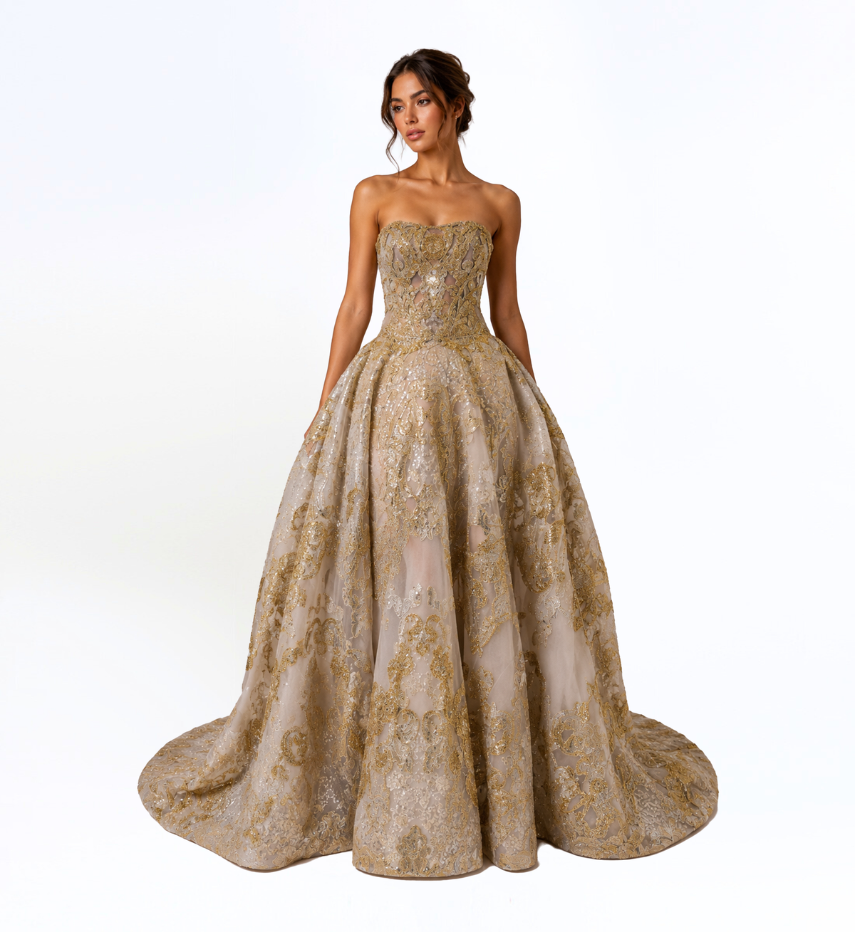 STRAPLESS BALL GOWN