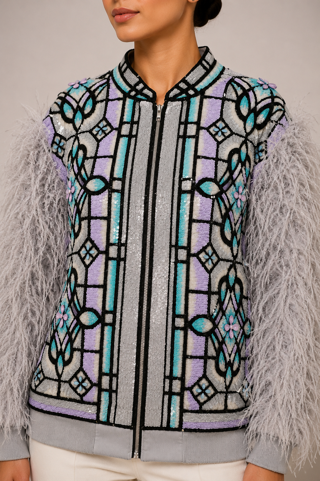 EMBROIDERED SLEEVELESS MINI DRESS