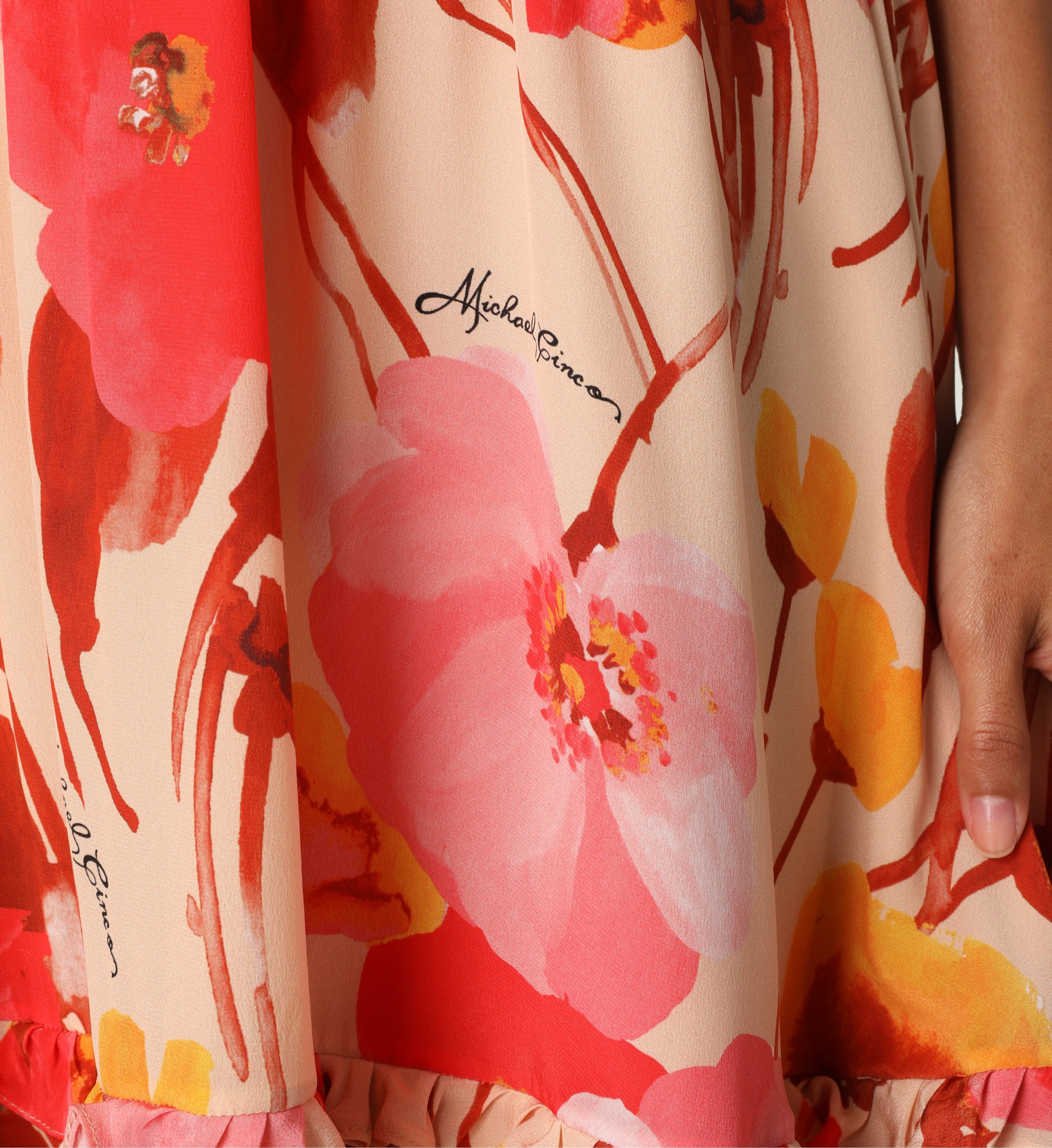 Long Sleeve Floral Midi Dress