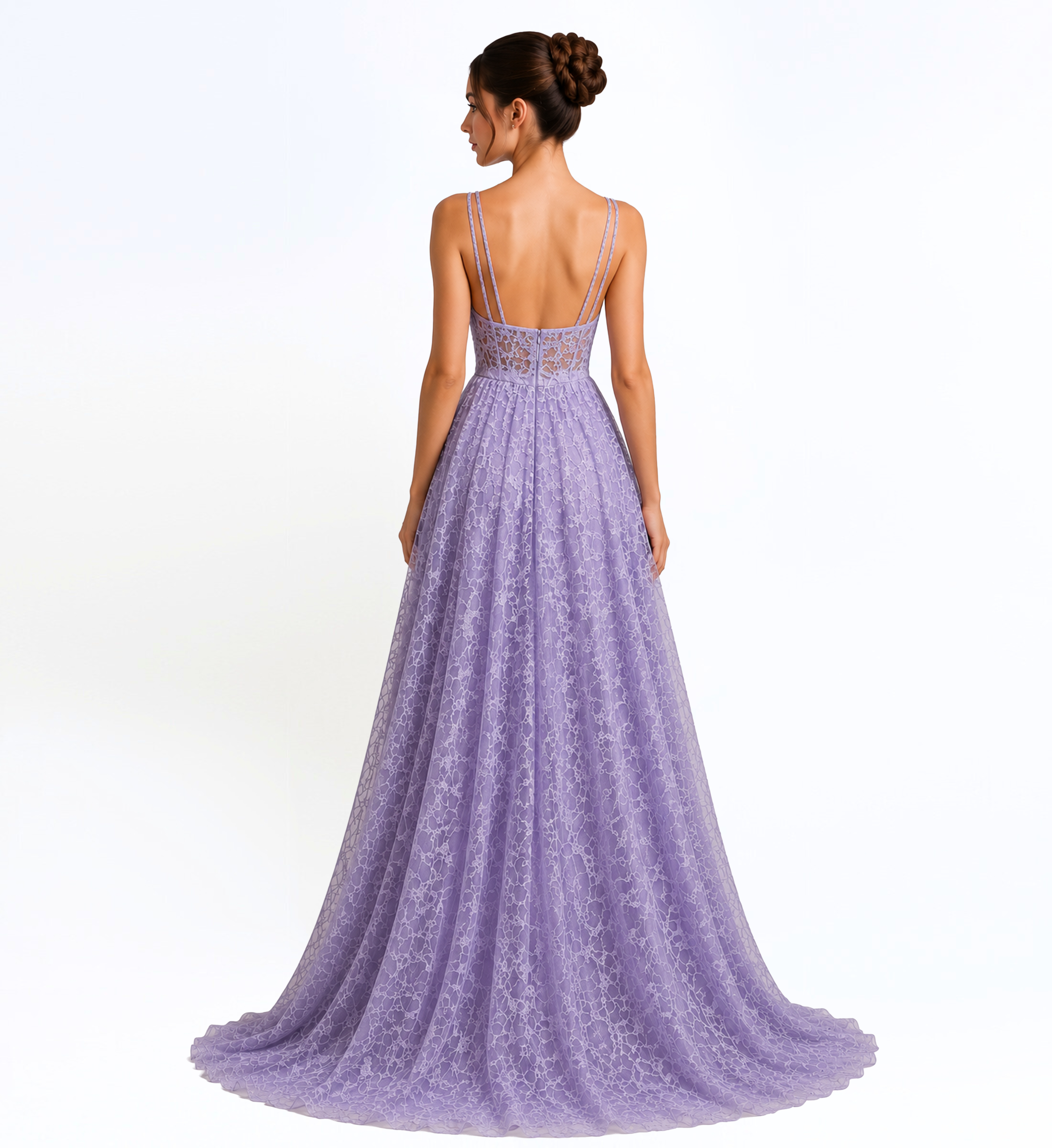 Thread Embroidered Long Dress