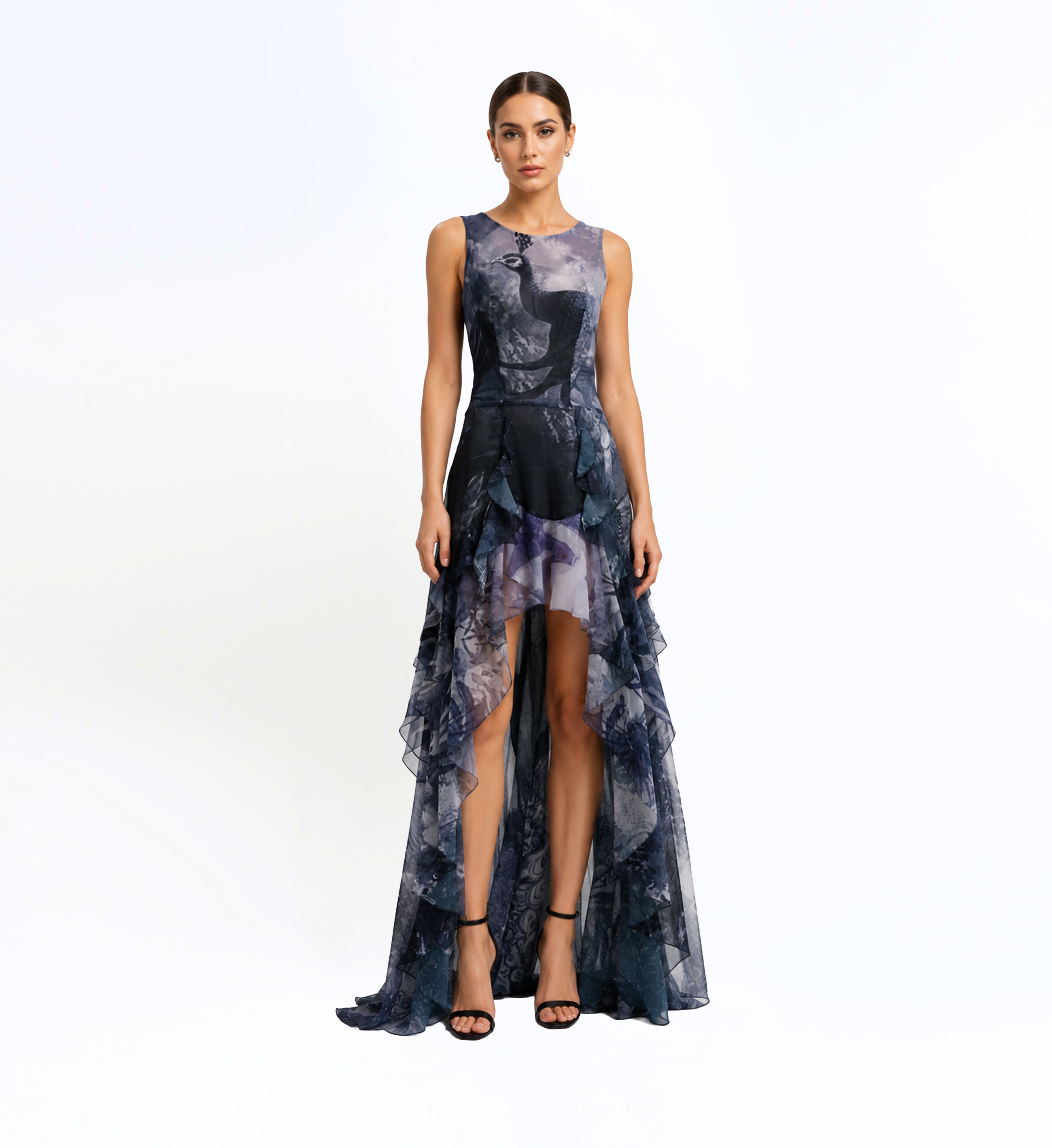 Ruffle Skirt High-Low Dress
