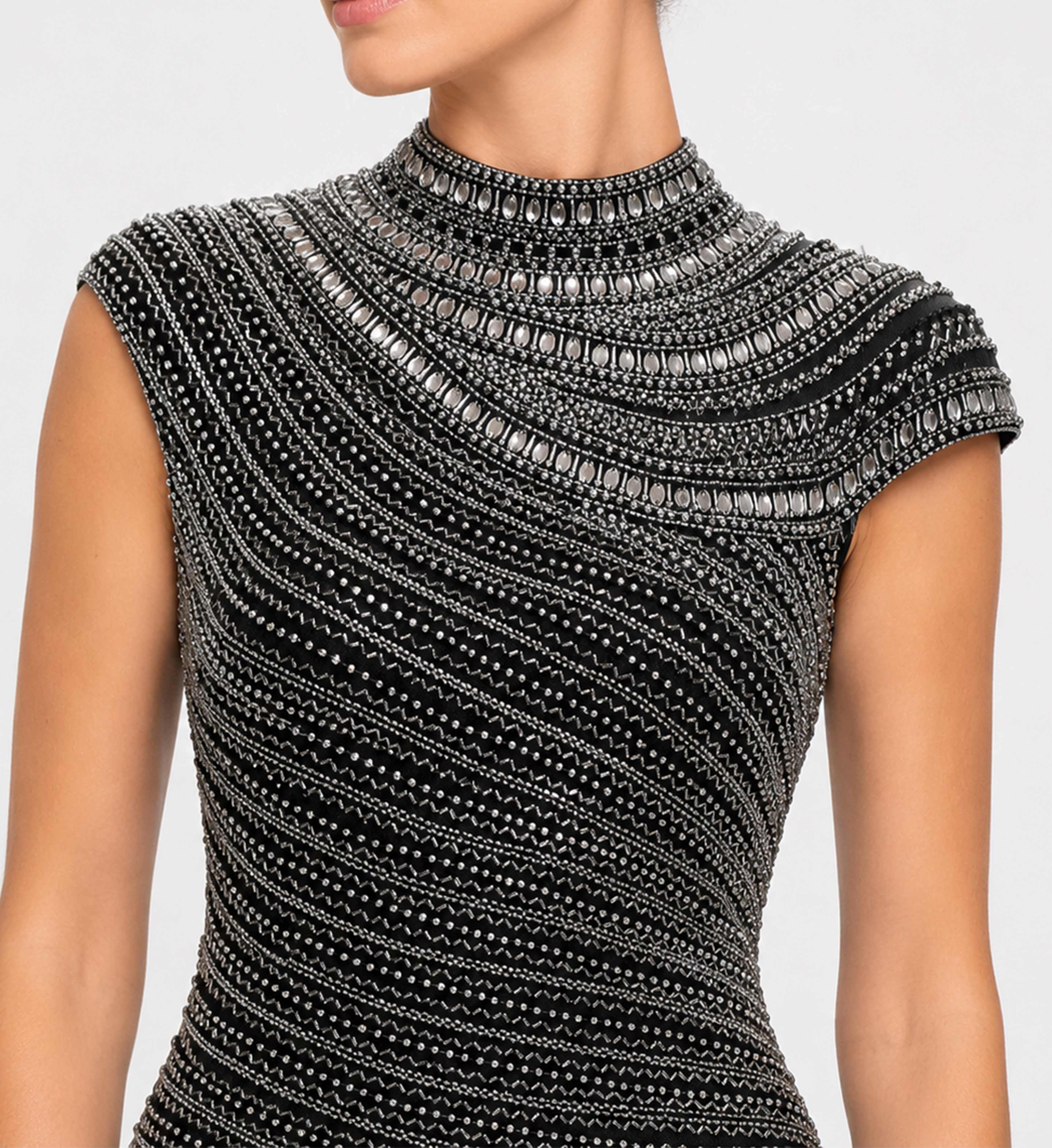 Beaded Column Dress